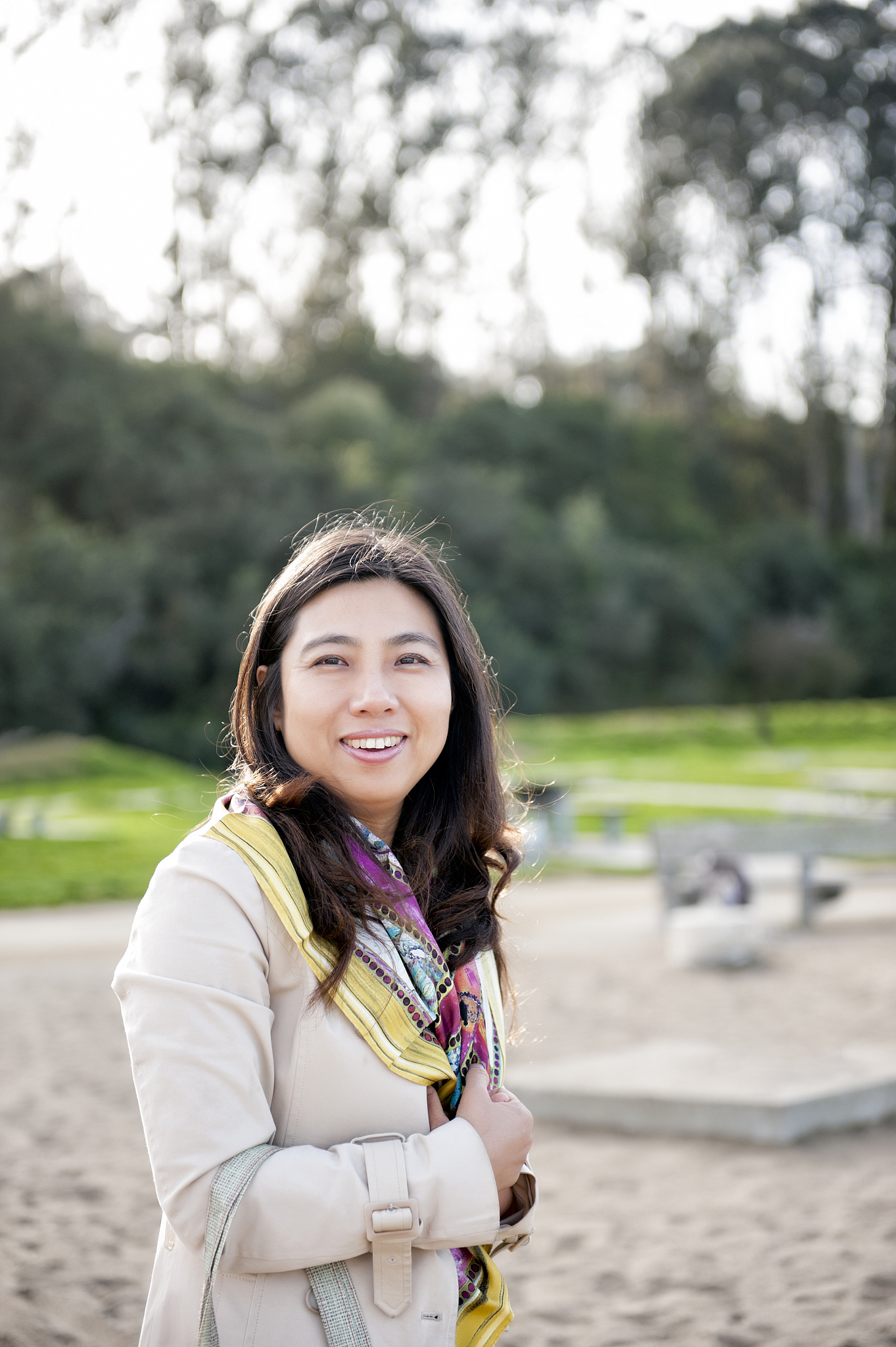 chinese woman in park