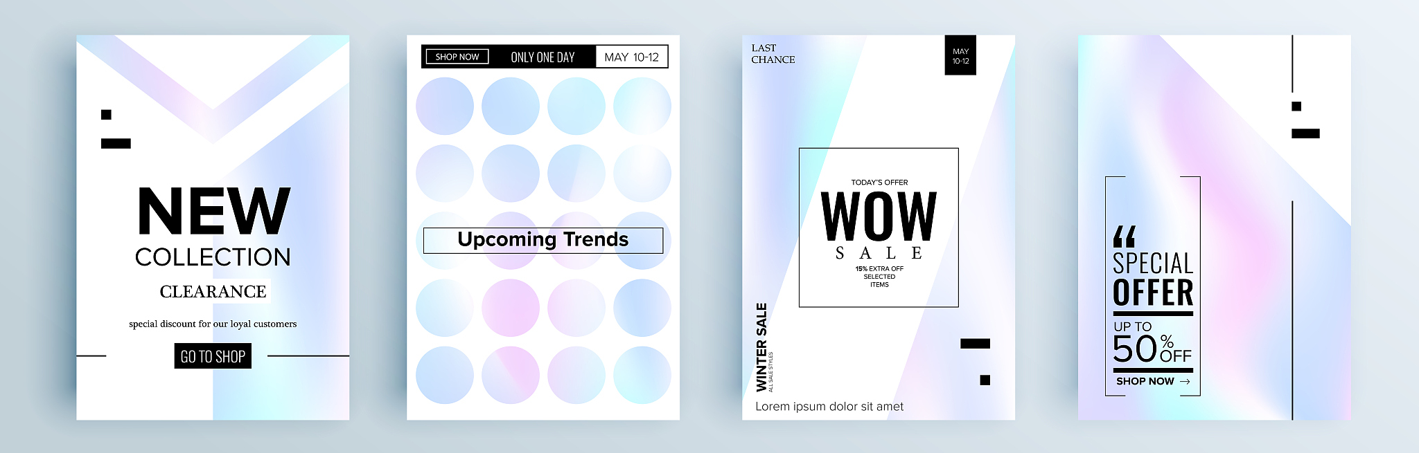 modern abstract covers set, minimal covers design. colorful geom