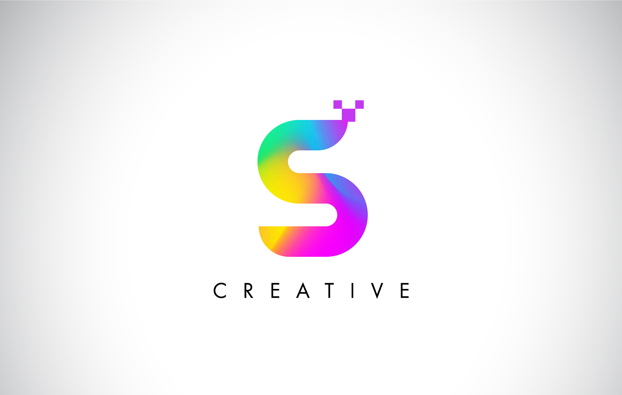 s colorful logo letter design creative rainbow