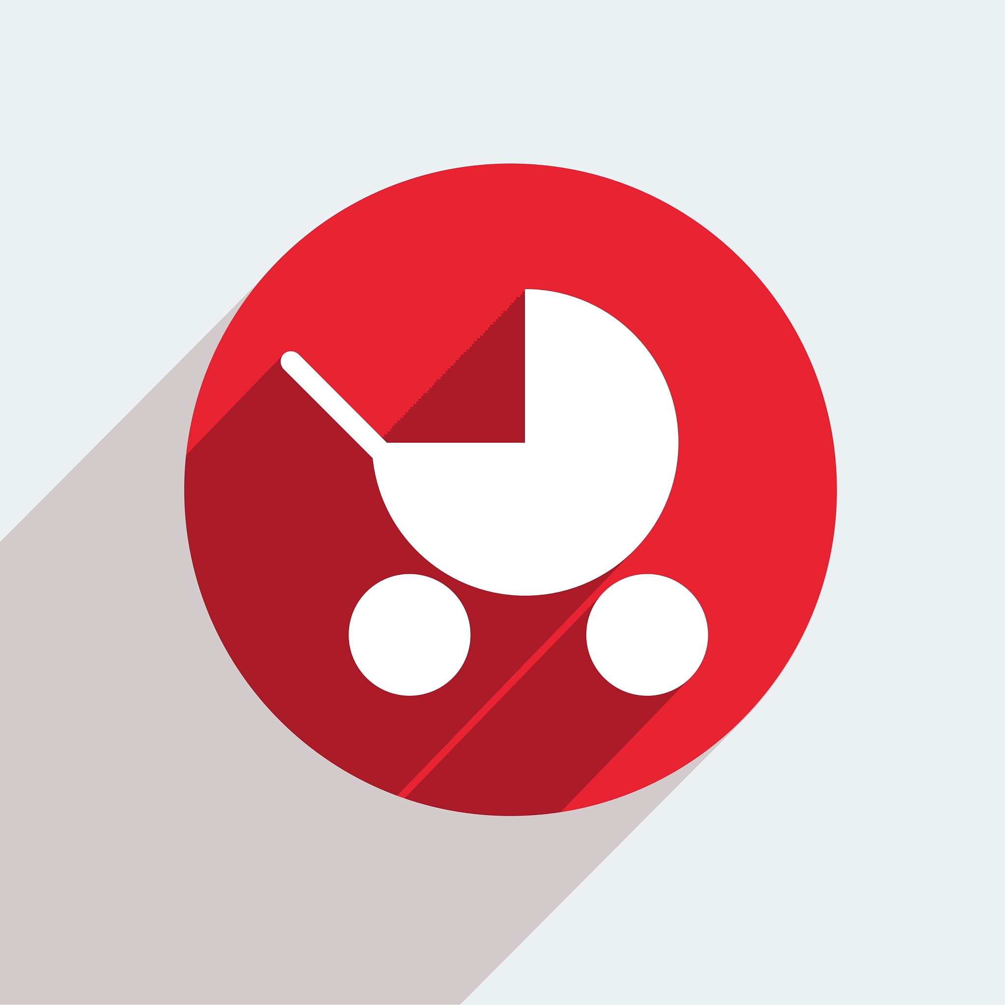 red circle icon on gray background eps10