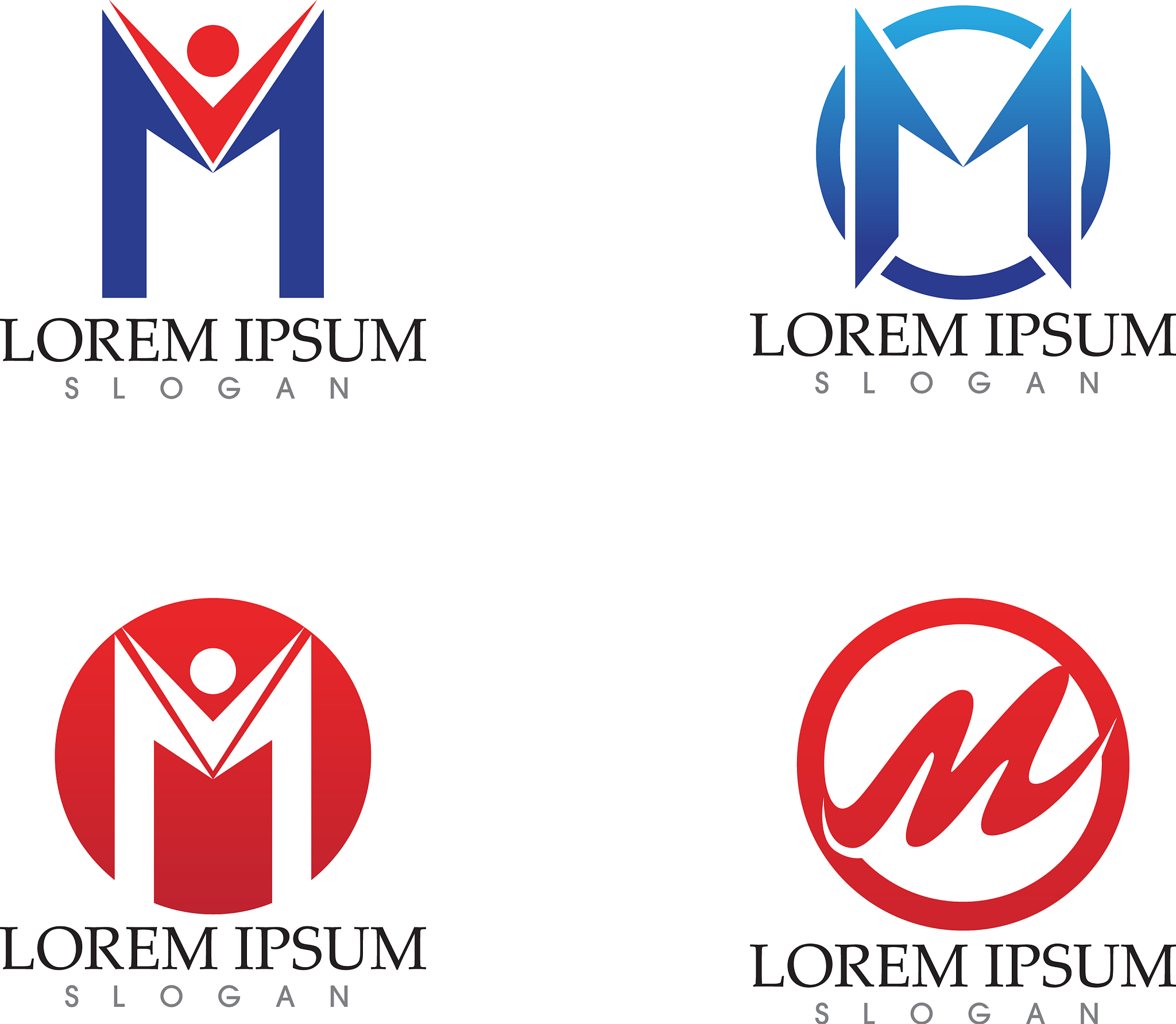 letter m icons such logos template