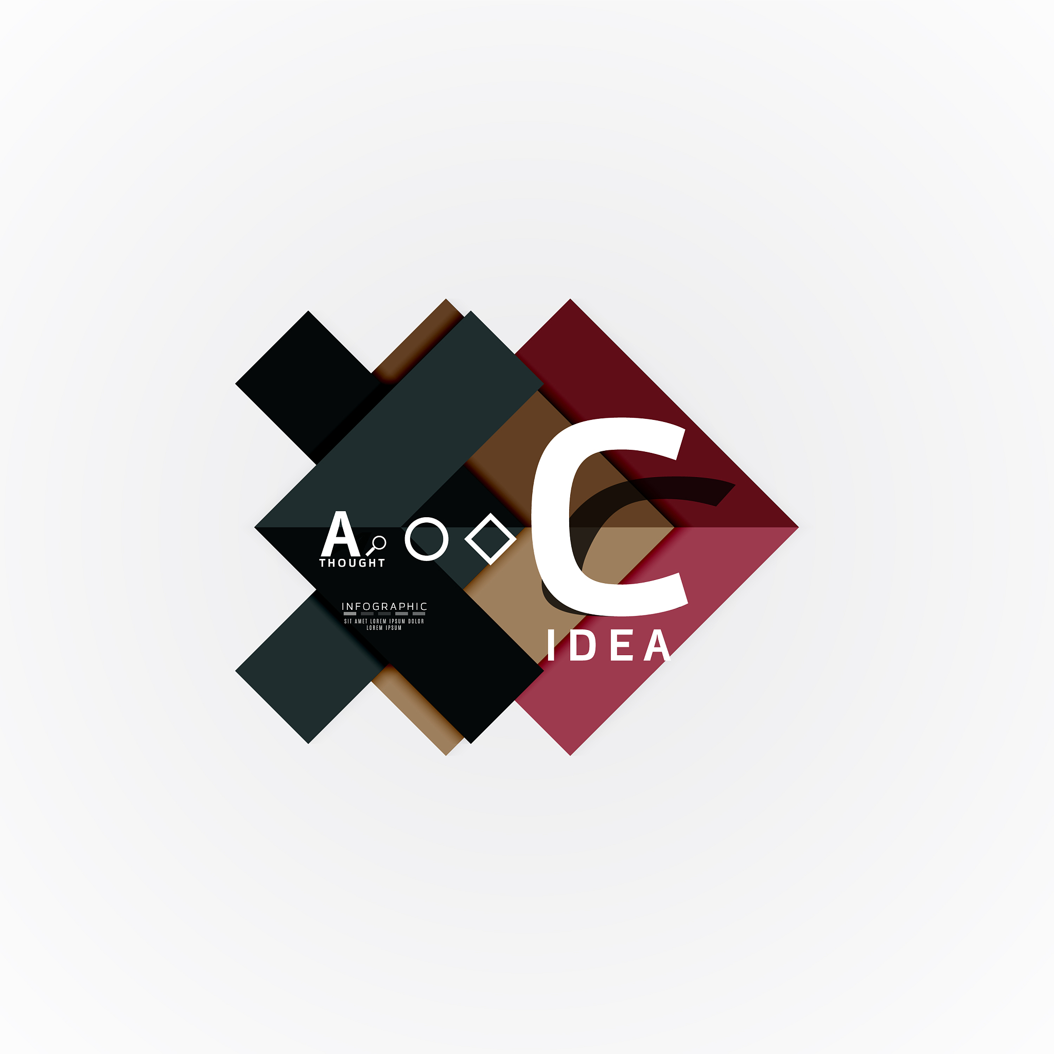 infographic options banner paper style