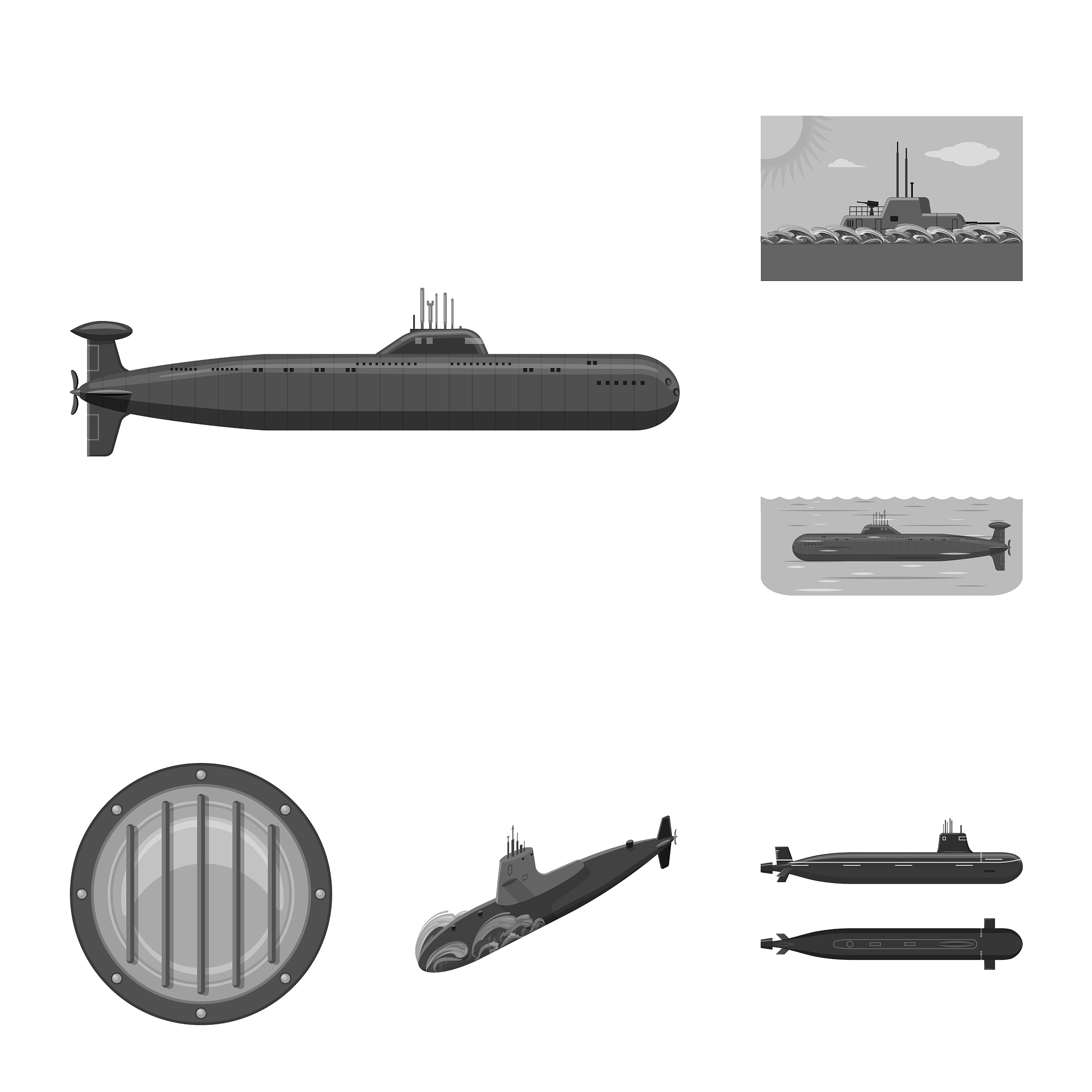 isolated object of army and deep sign set of army