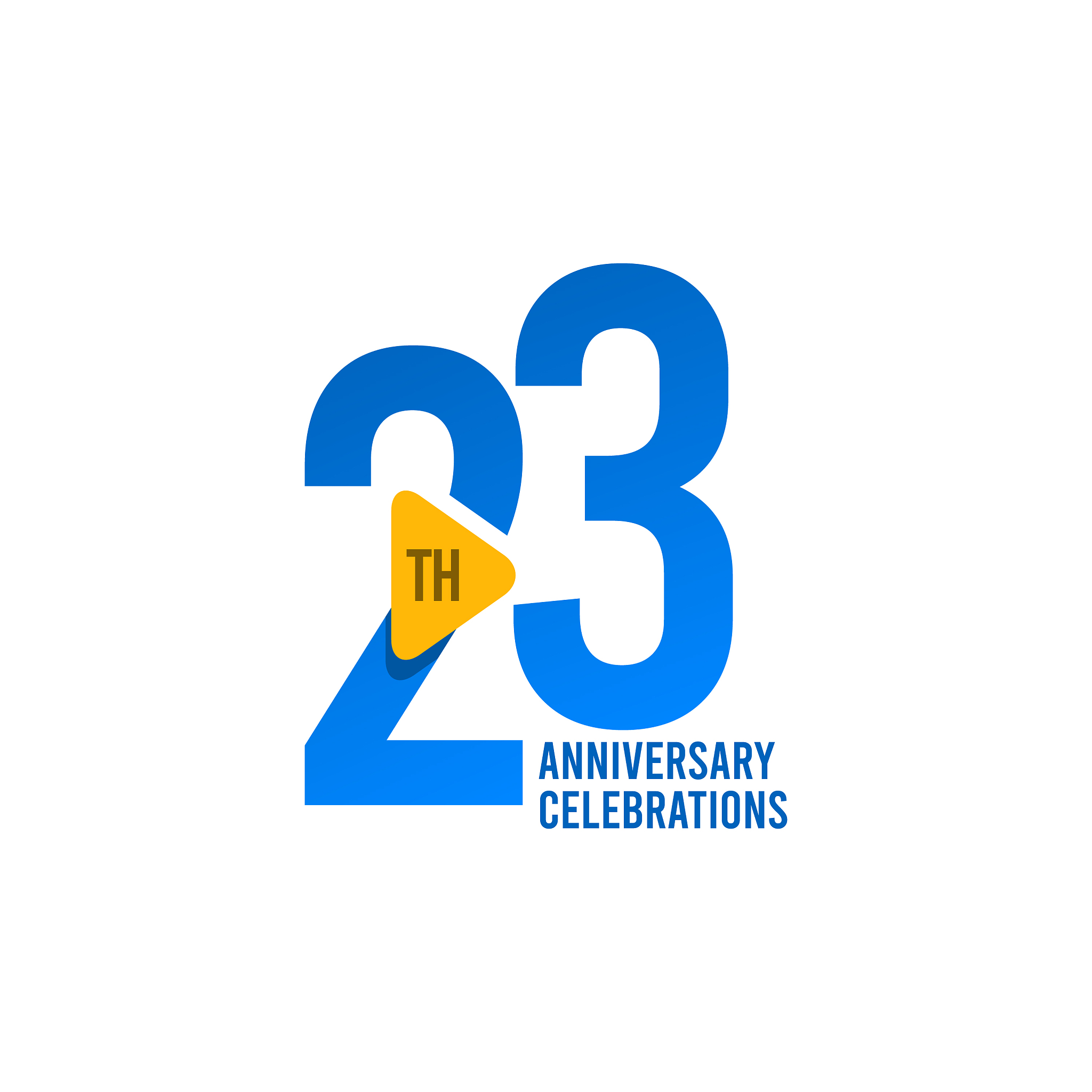 23 years anniversary celebration template design