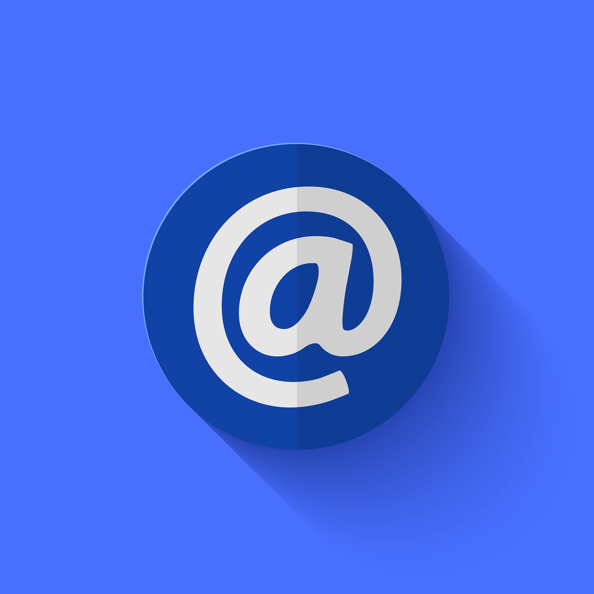 modern flat blue circle icon