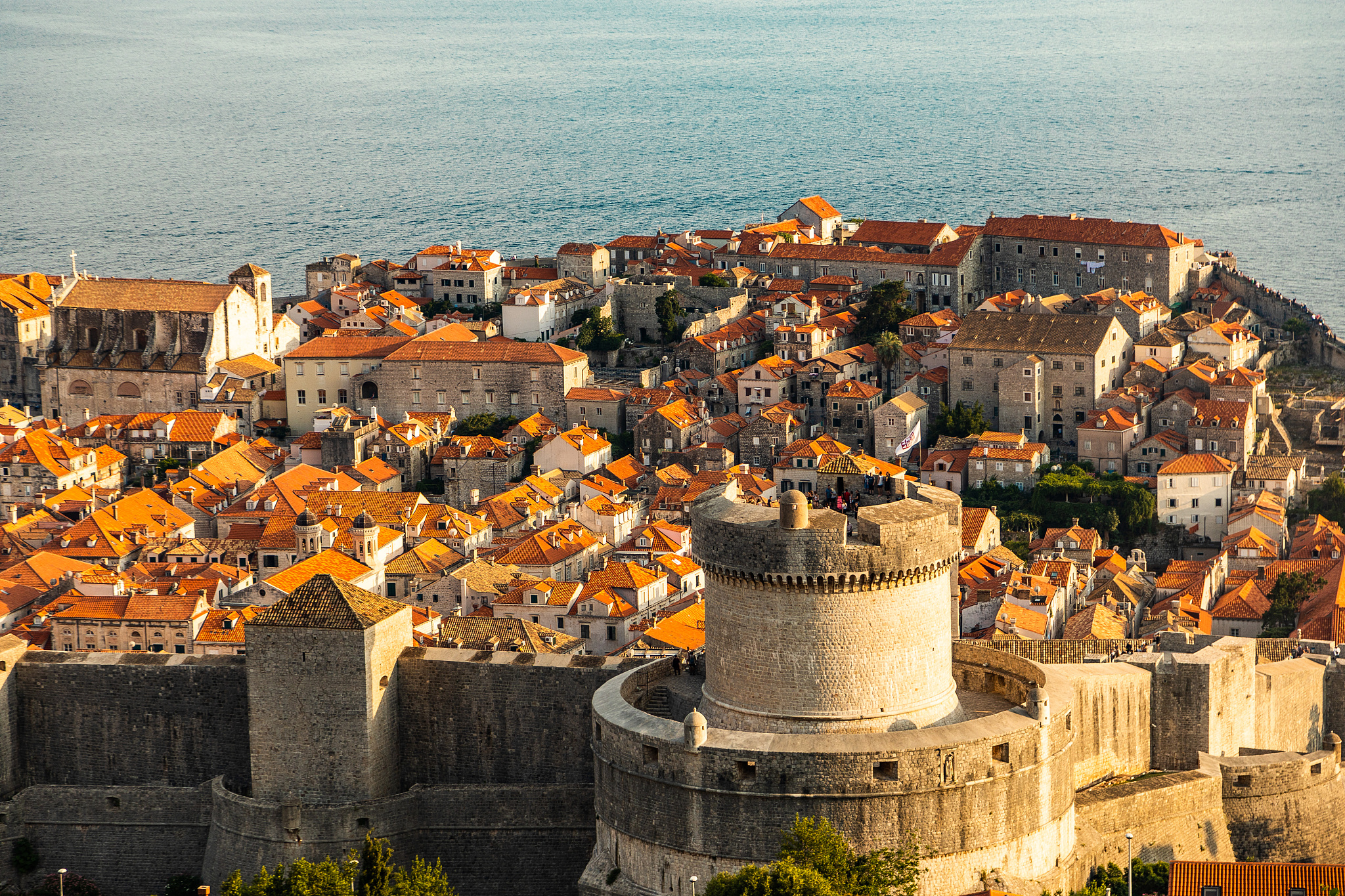 old town in dubrovnik overlooking the adriatic sea