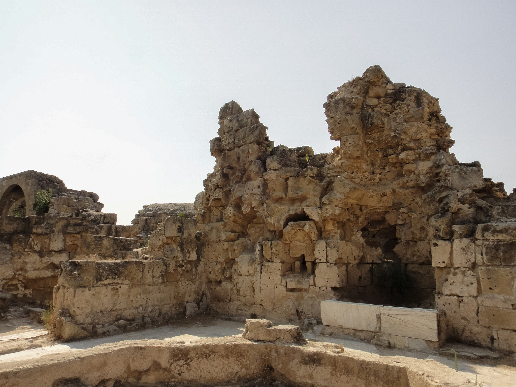 salamis ancient city ruins. east coast of cyprus island