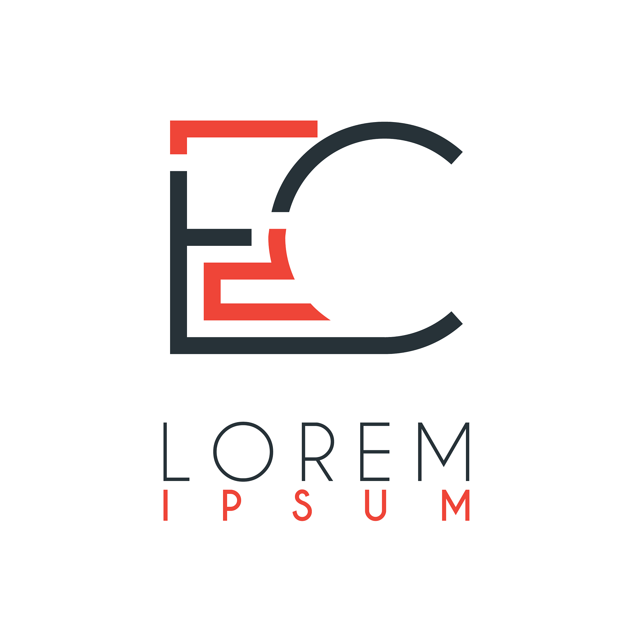 the logo between letter e and letter c or ec