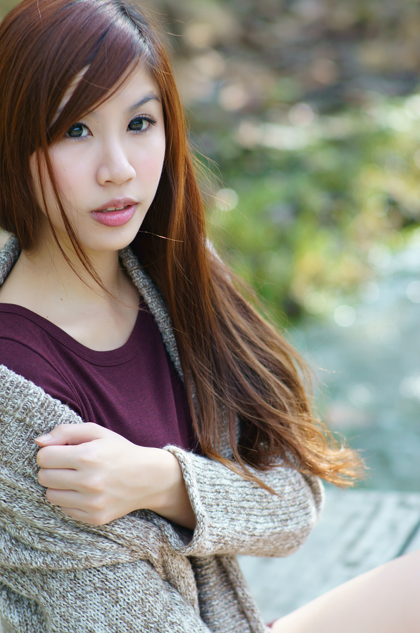 woman with long hair