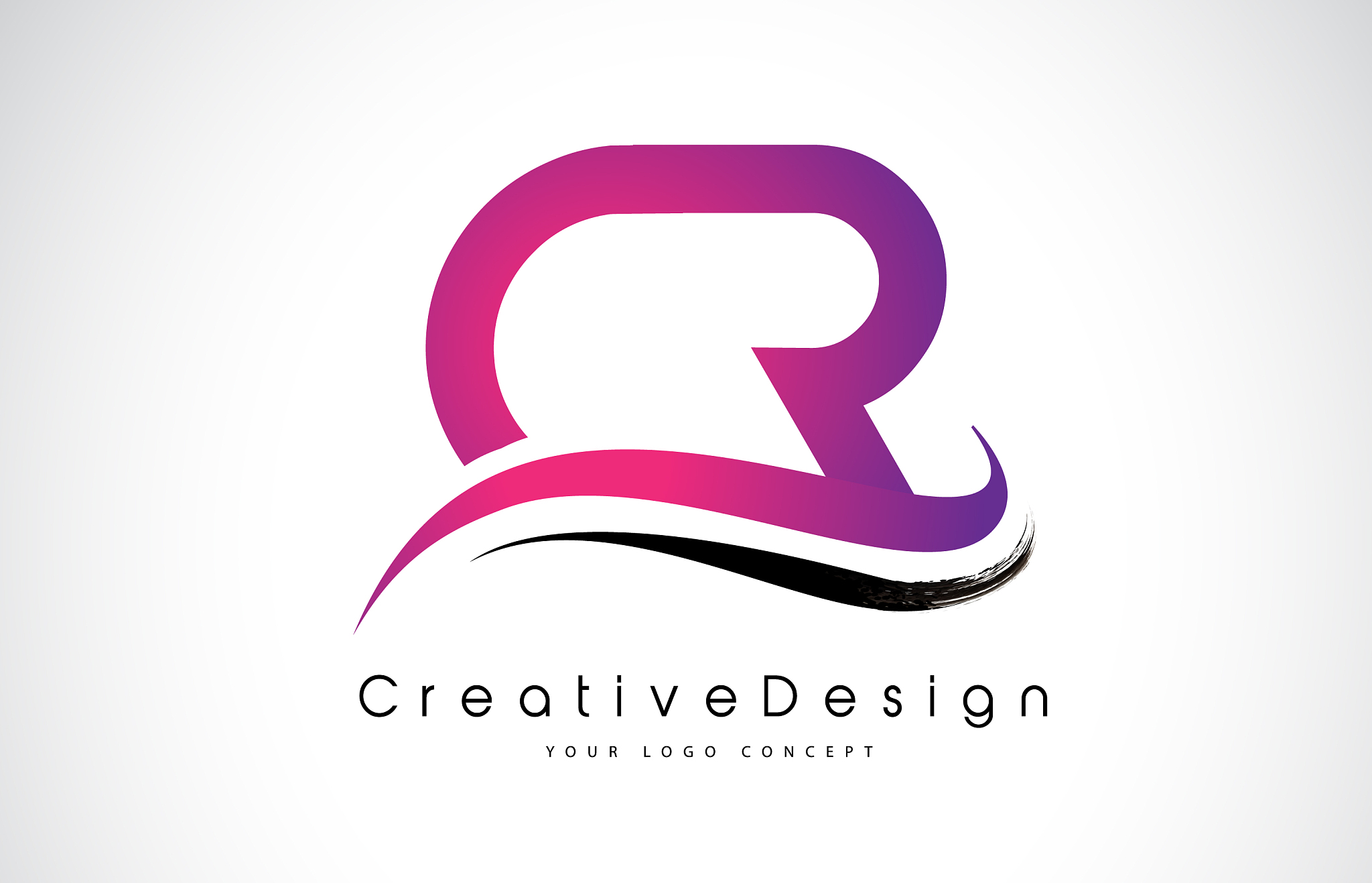cr c r letter logo design creative icon modern