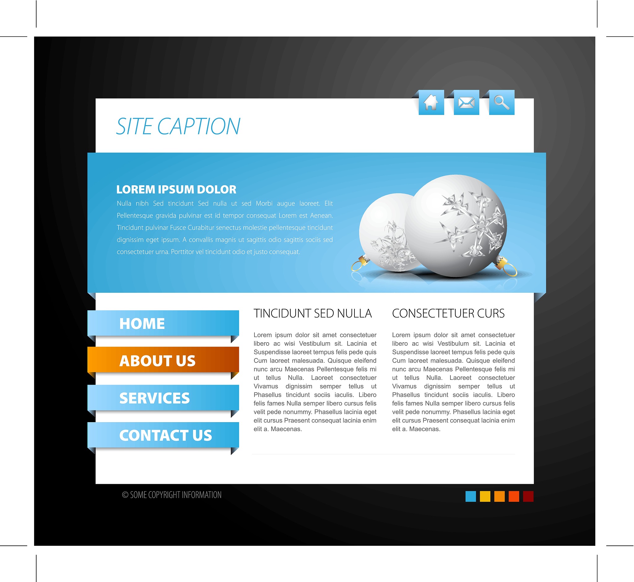 christmas web page template