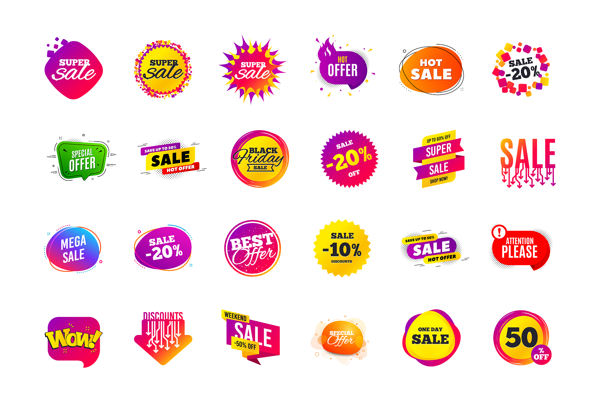 sale banner badge special offer discount tags