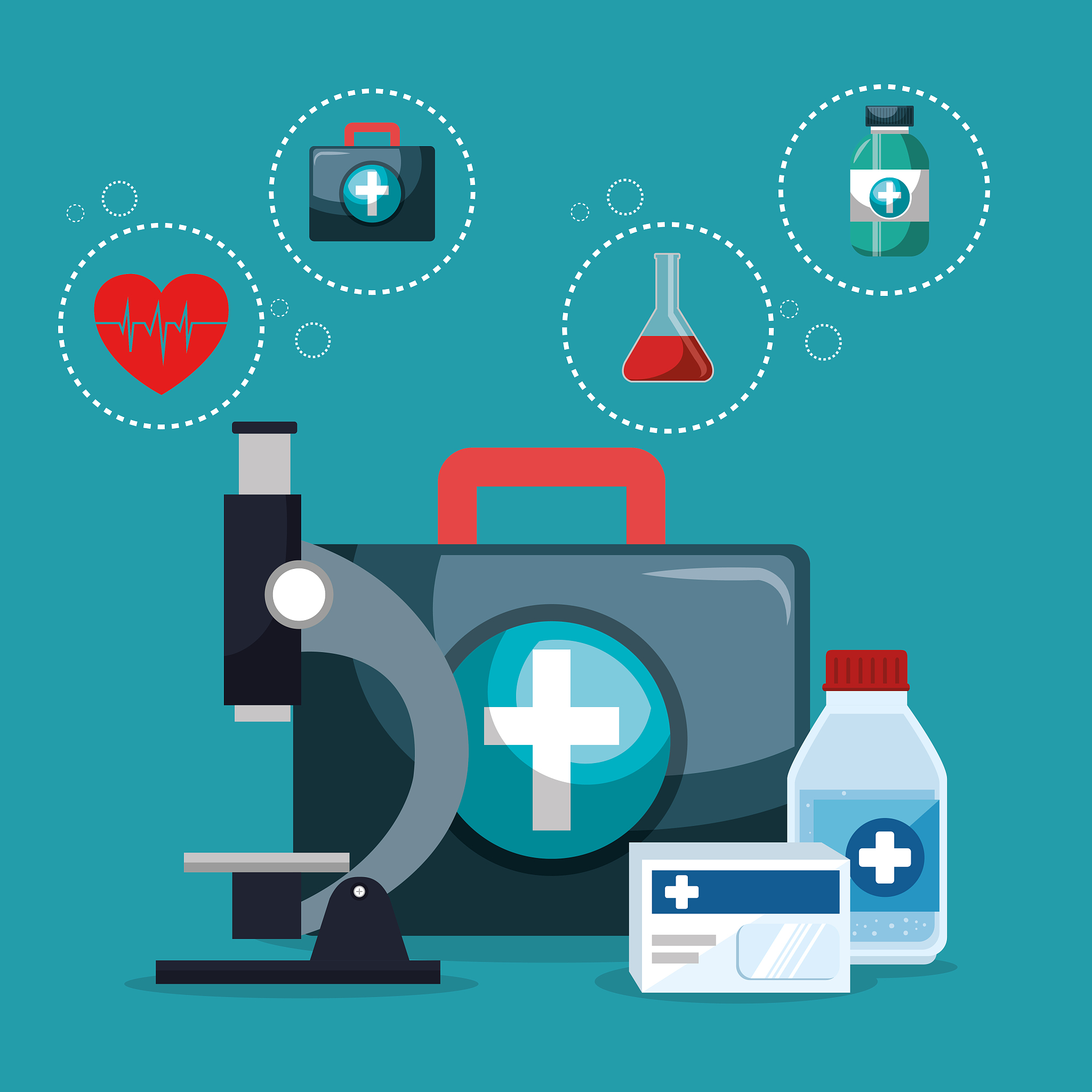 medical service set icons