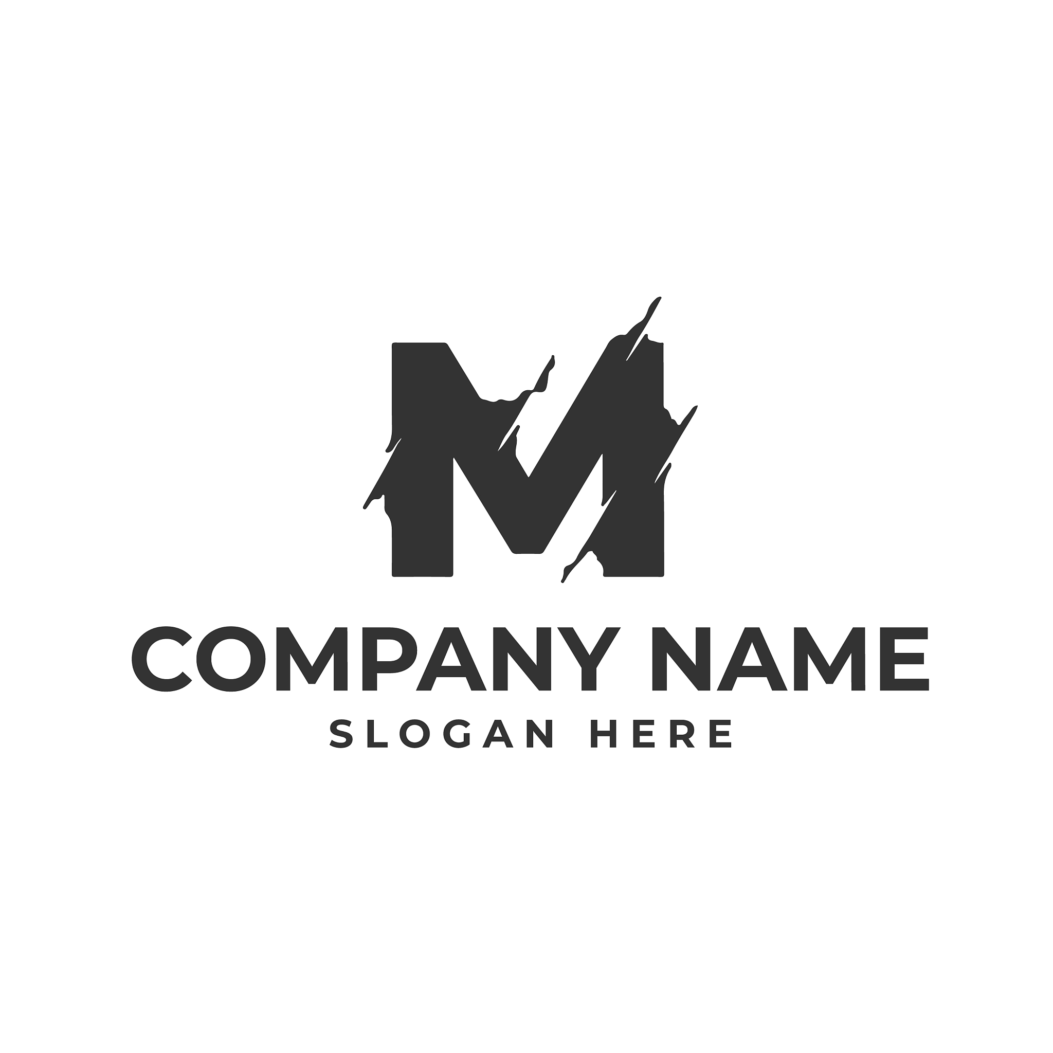 letter m logo template design