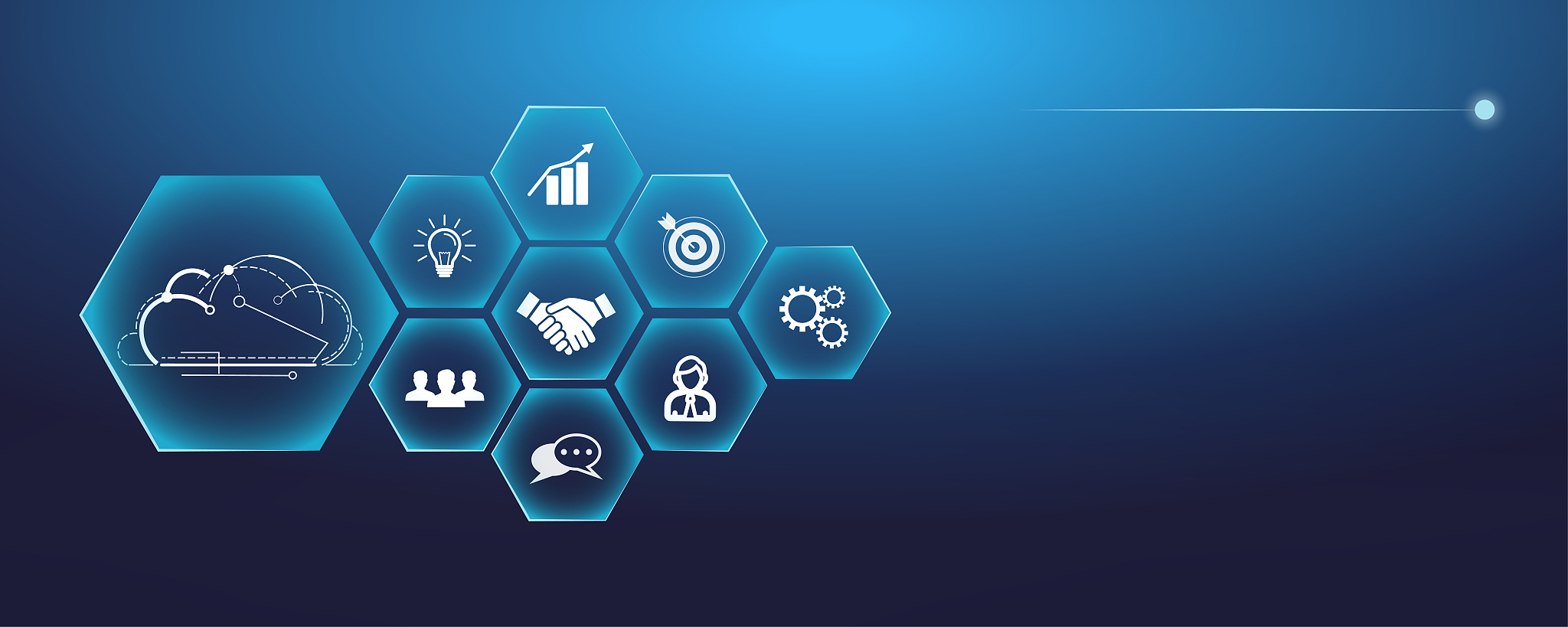 digital transformation concept of digital technology. vector ill