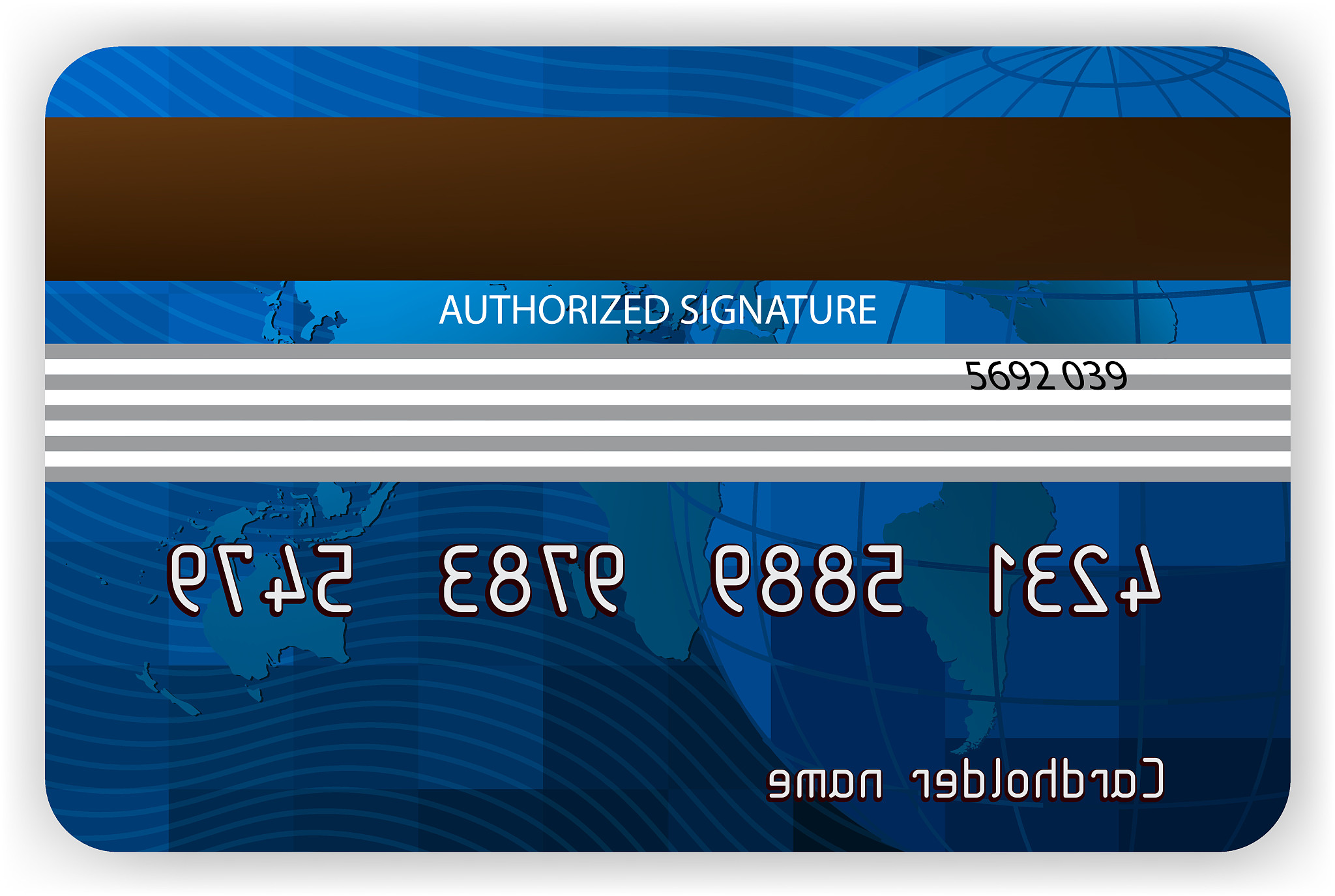 credit cards, back view. eps 8