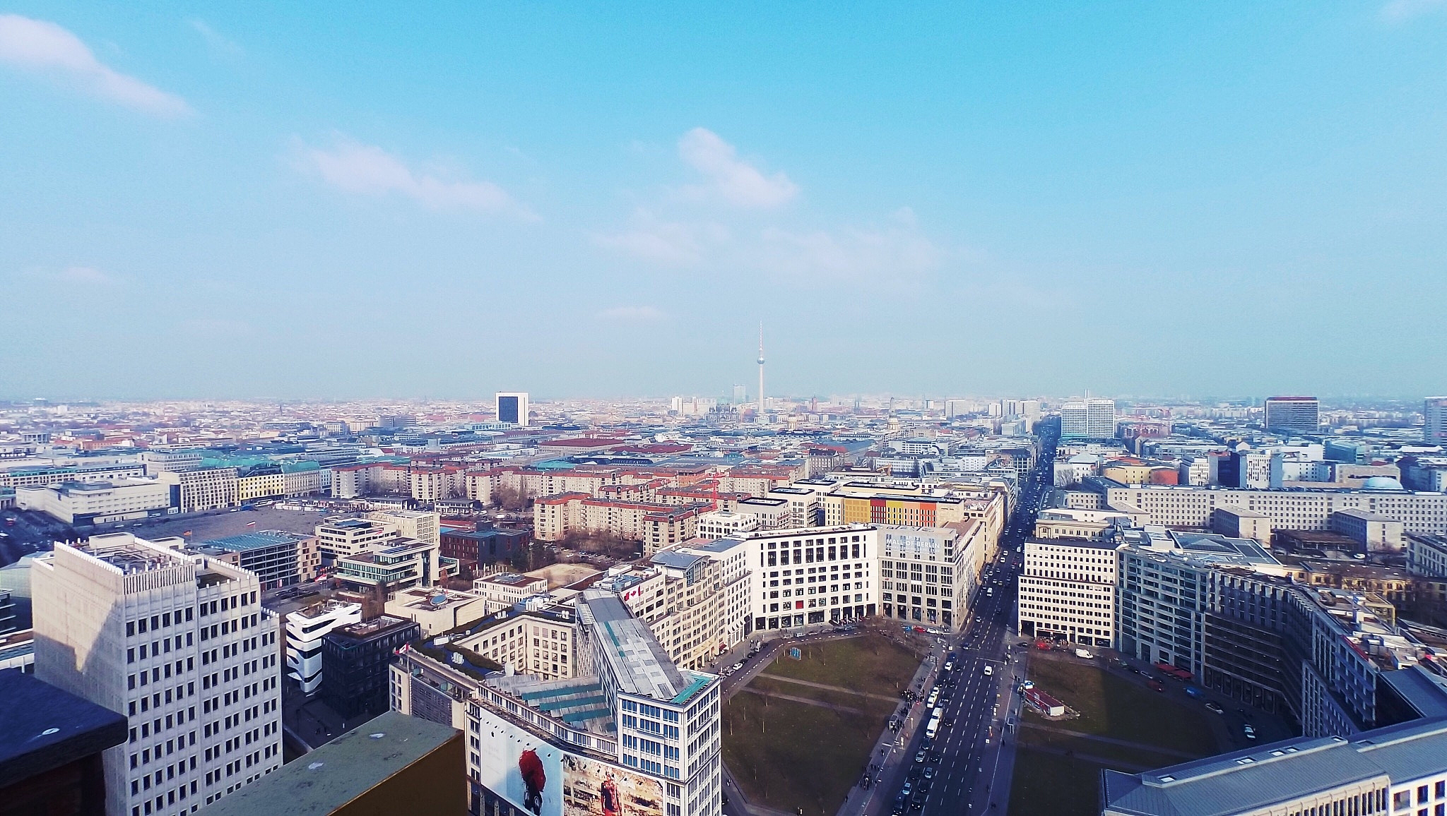 high angle view of city against sky