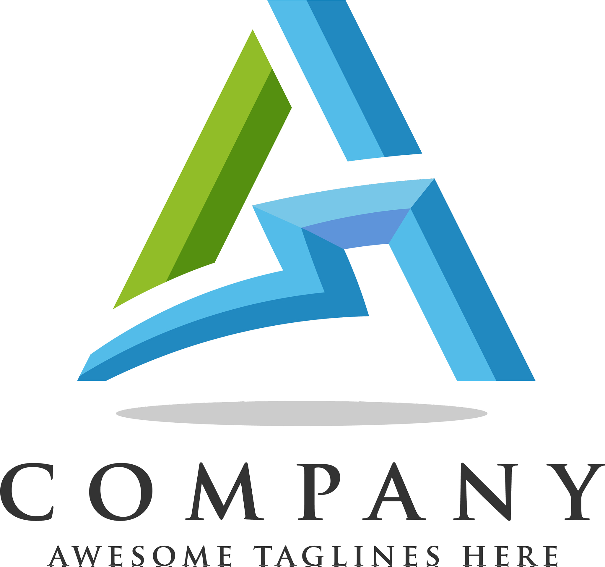 letter a lightning logo icon design template