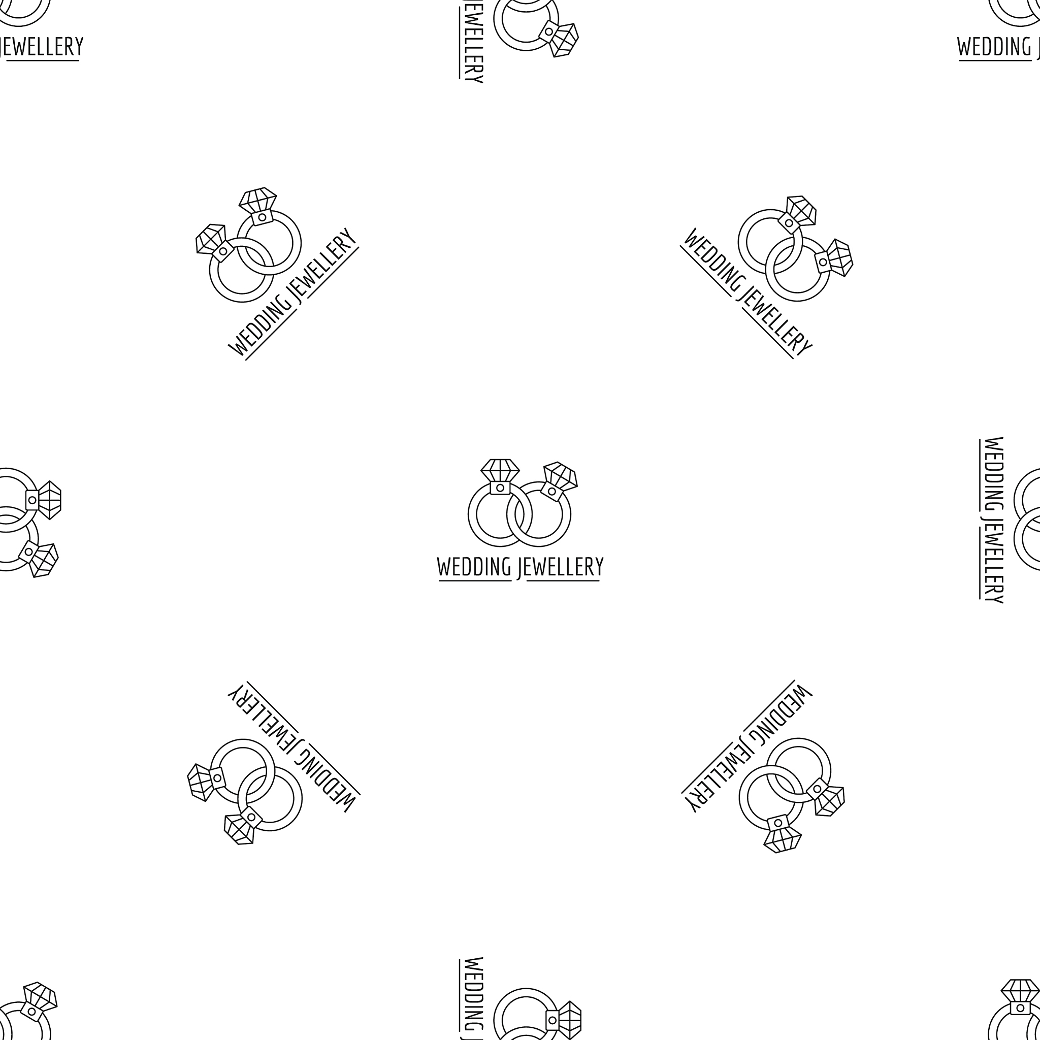 wedding rings jewelry pattern seamless