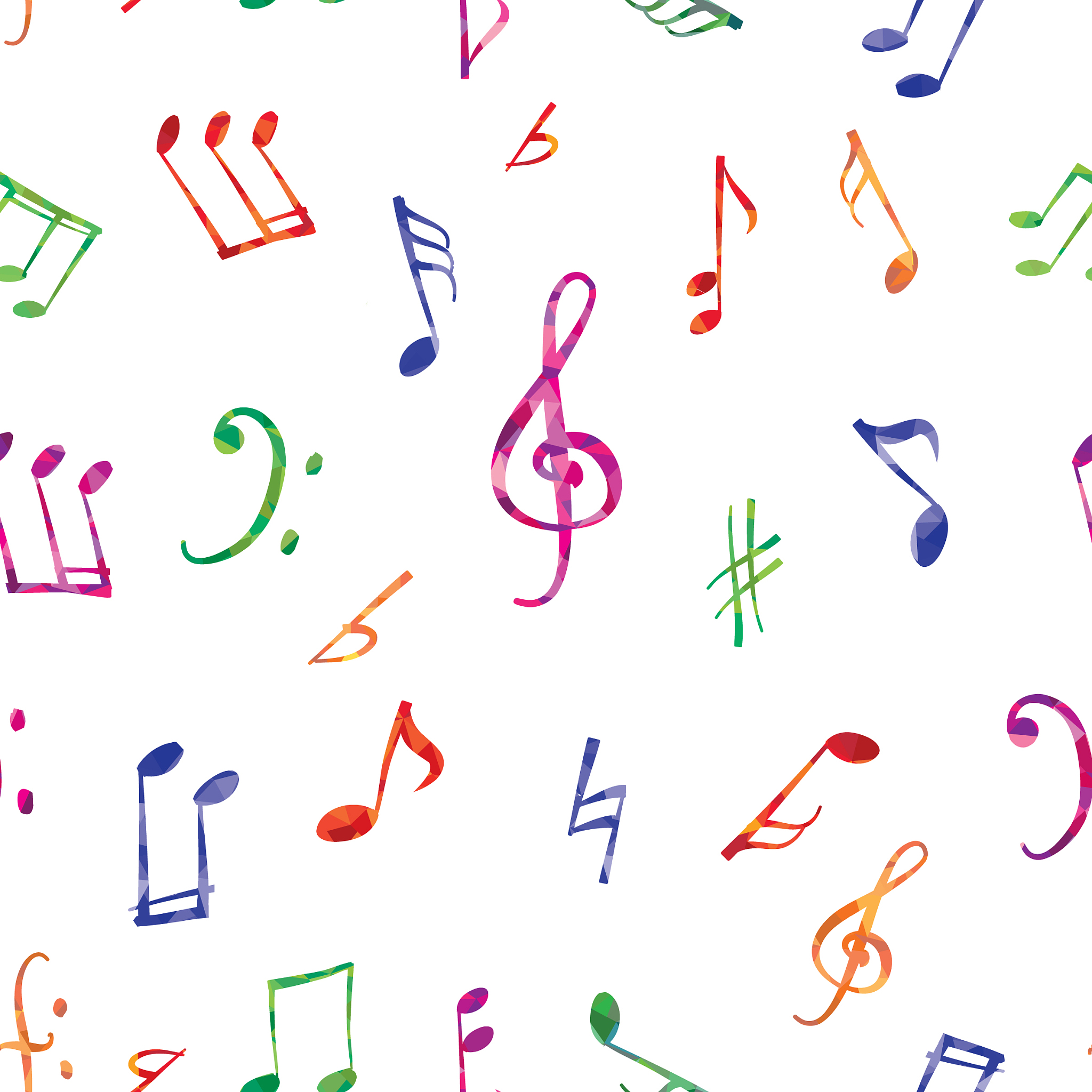 music pattern music notes and signs seamless