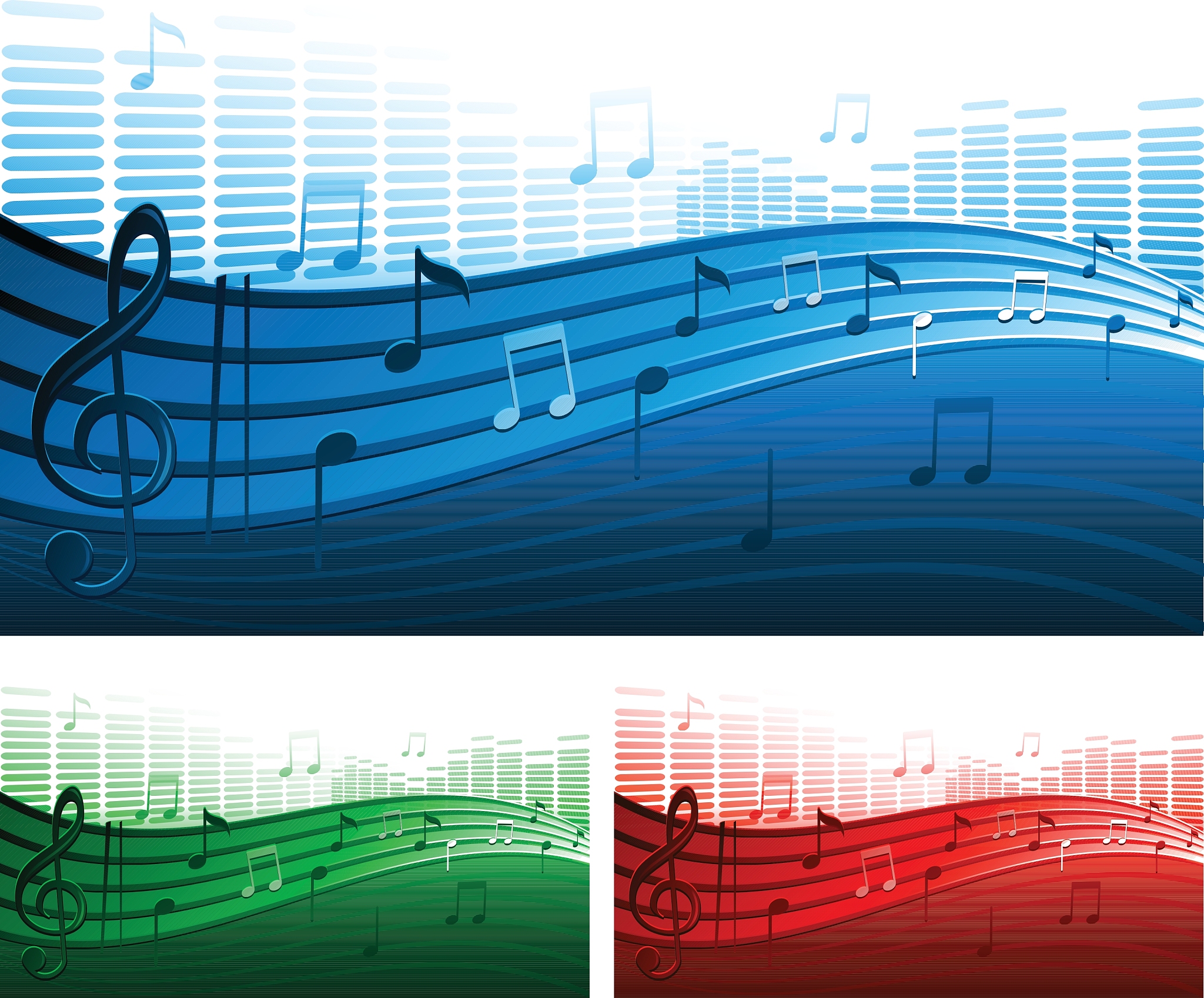 music notes on staves
