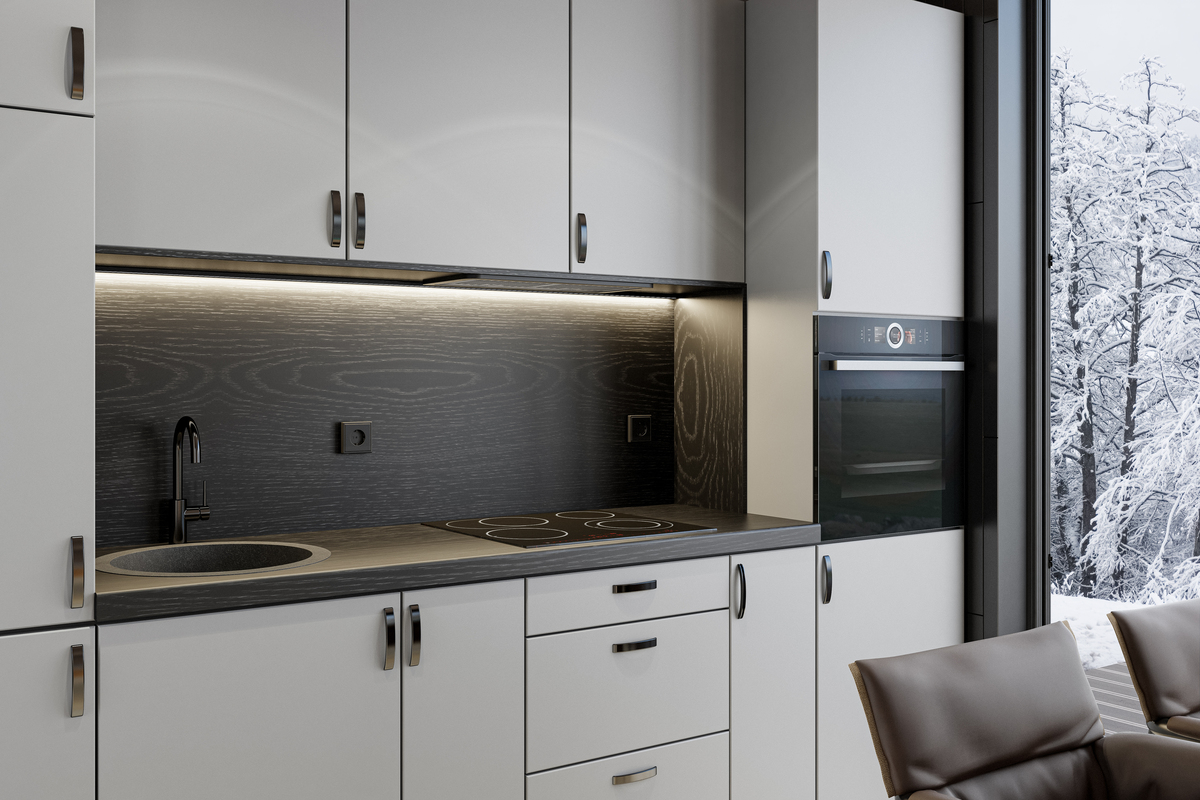 皓月灰柜门配柔情蜜意桌面怎样