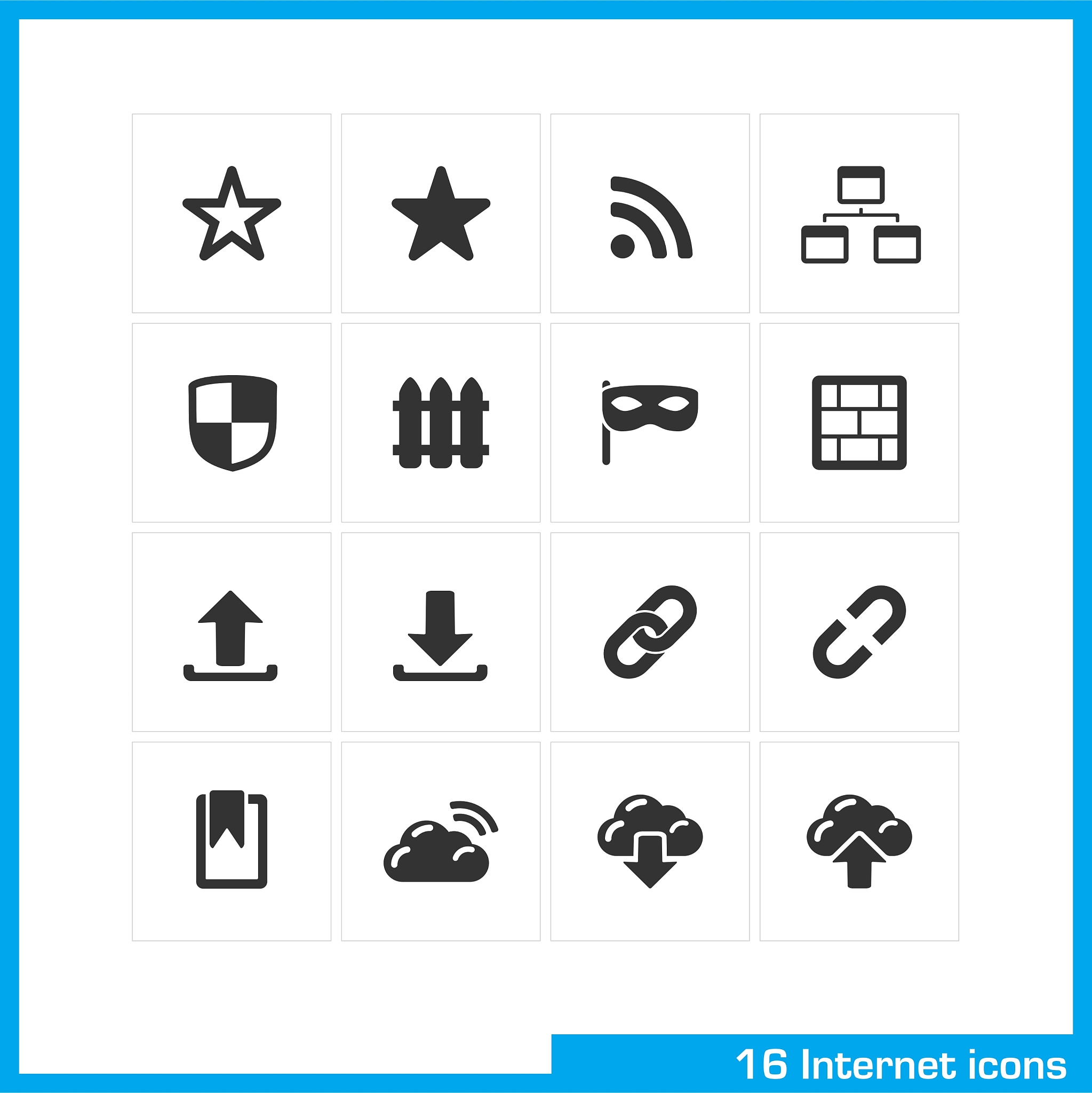 internet icon set