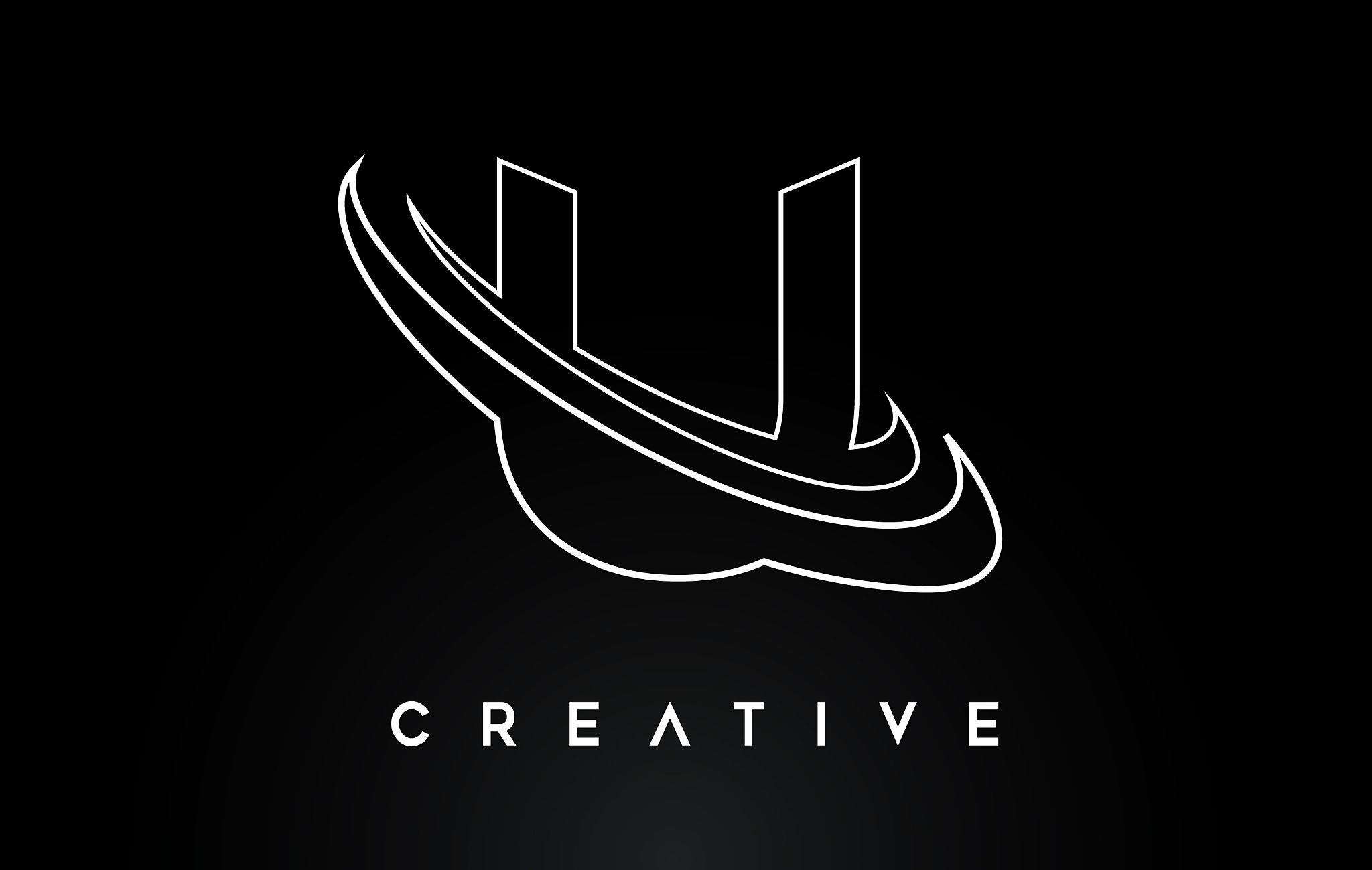 letter u logo u letter design with monogram lines