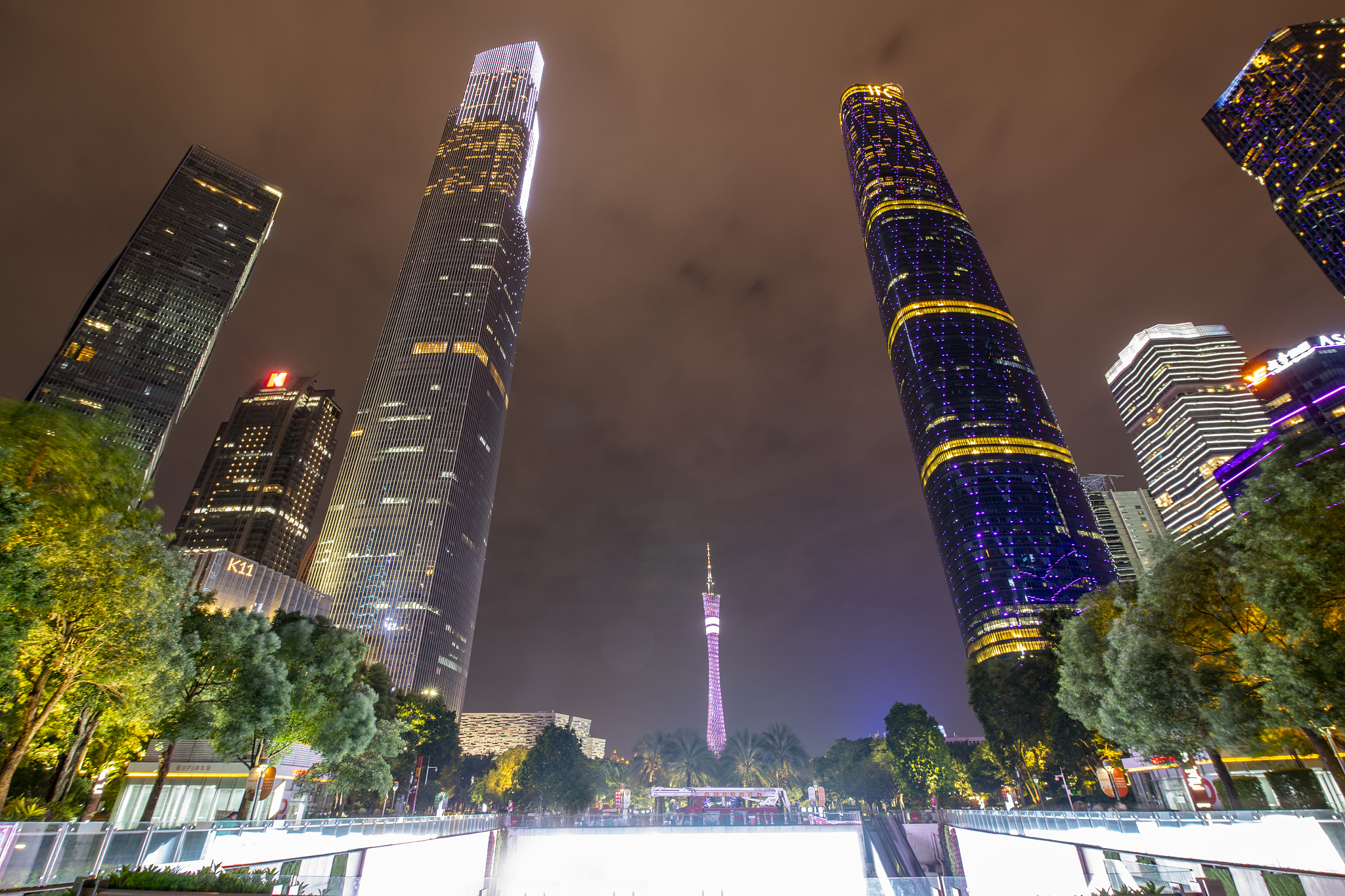 中国广州珠江新城夜景