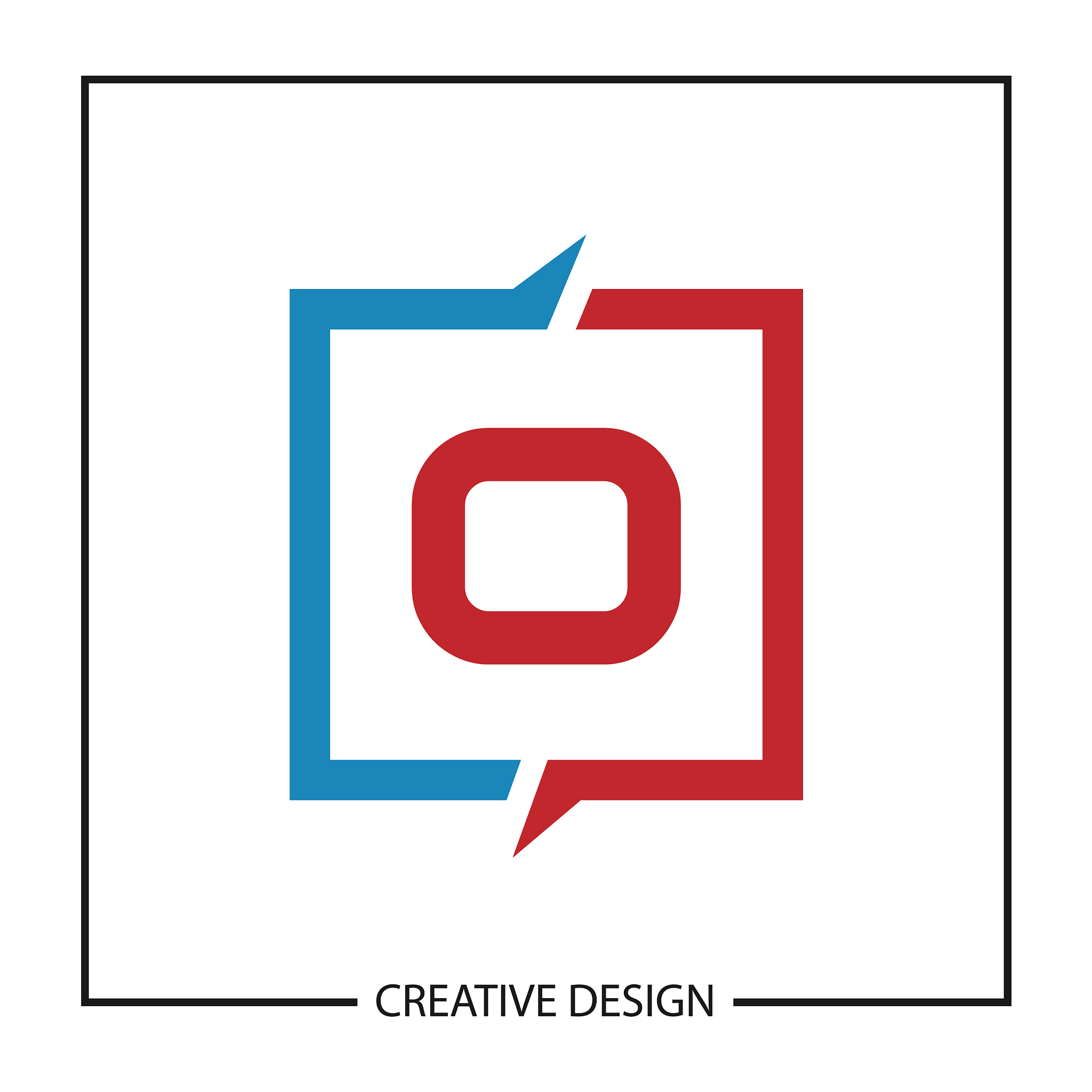 initial letter o logo template design