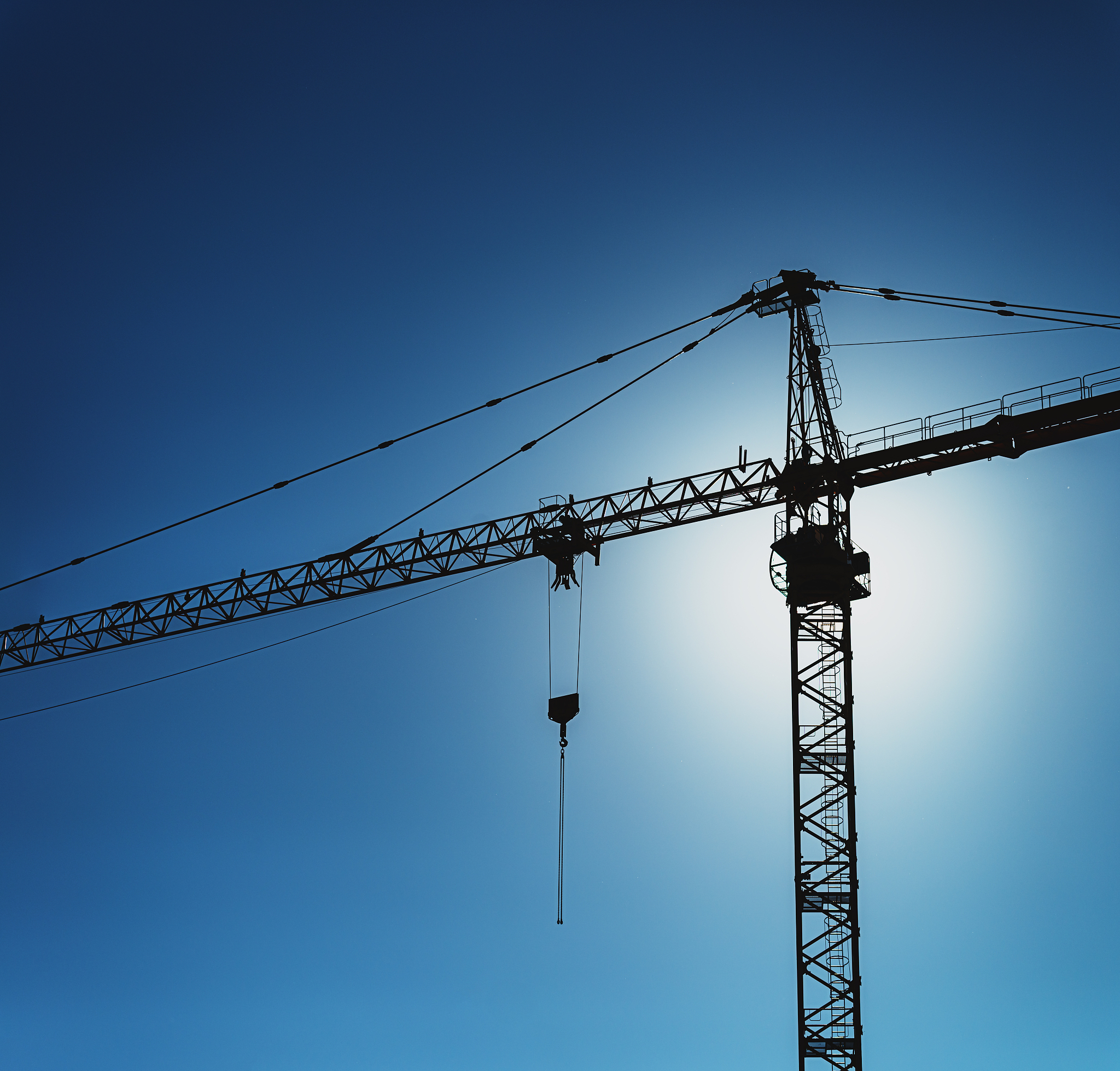 construction site tower crane