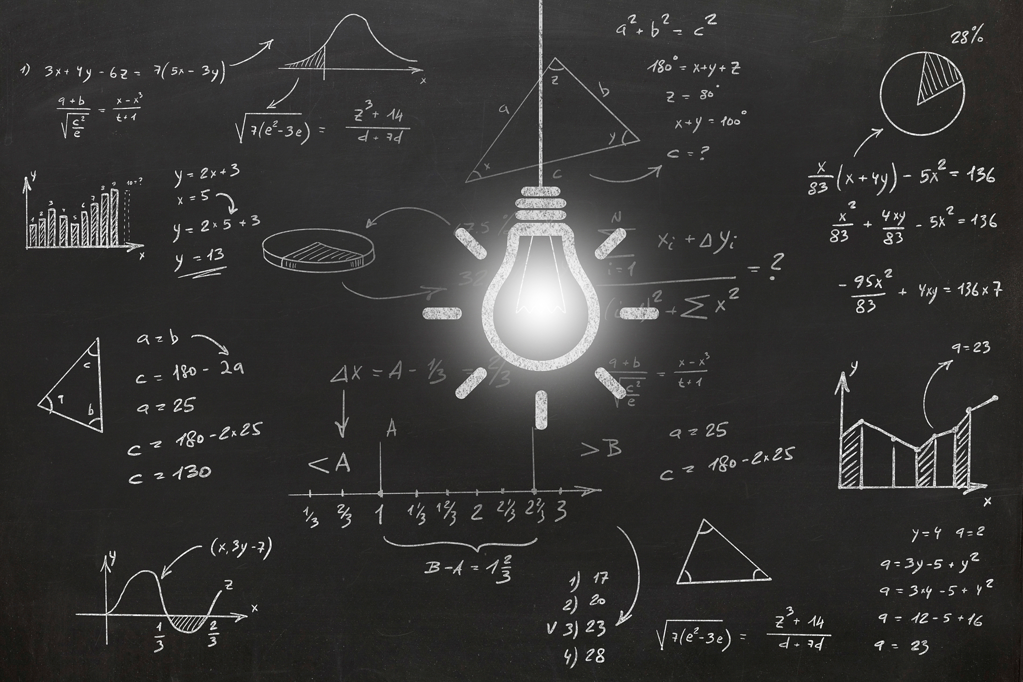 new creative bright idea light bulb think start innovation black