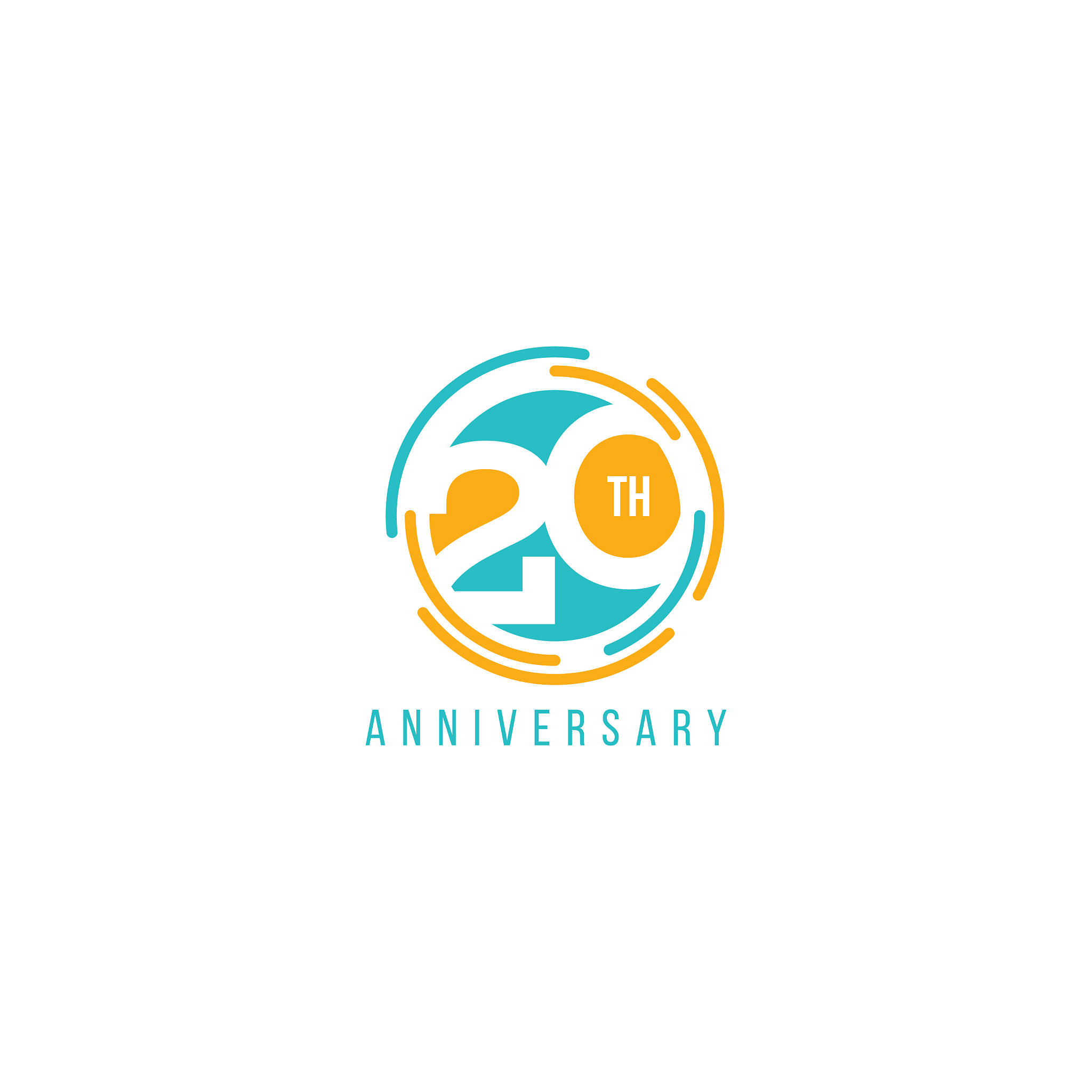 20 year anniversary template design