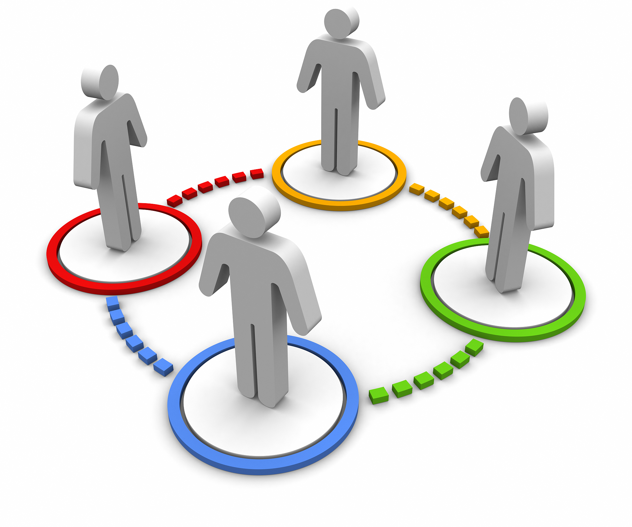 3d illustration of people in a business network