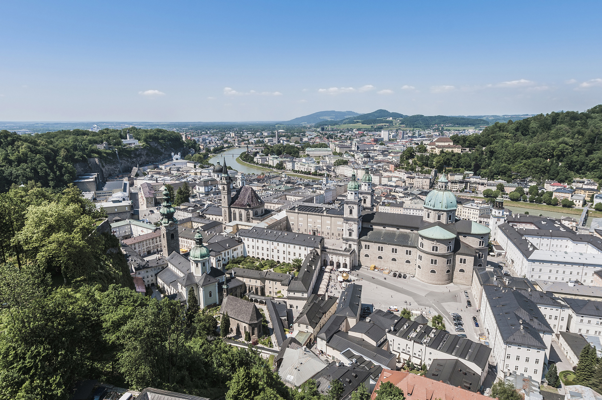 salzburg general view from salzburg fortress (festung hohenzalsb