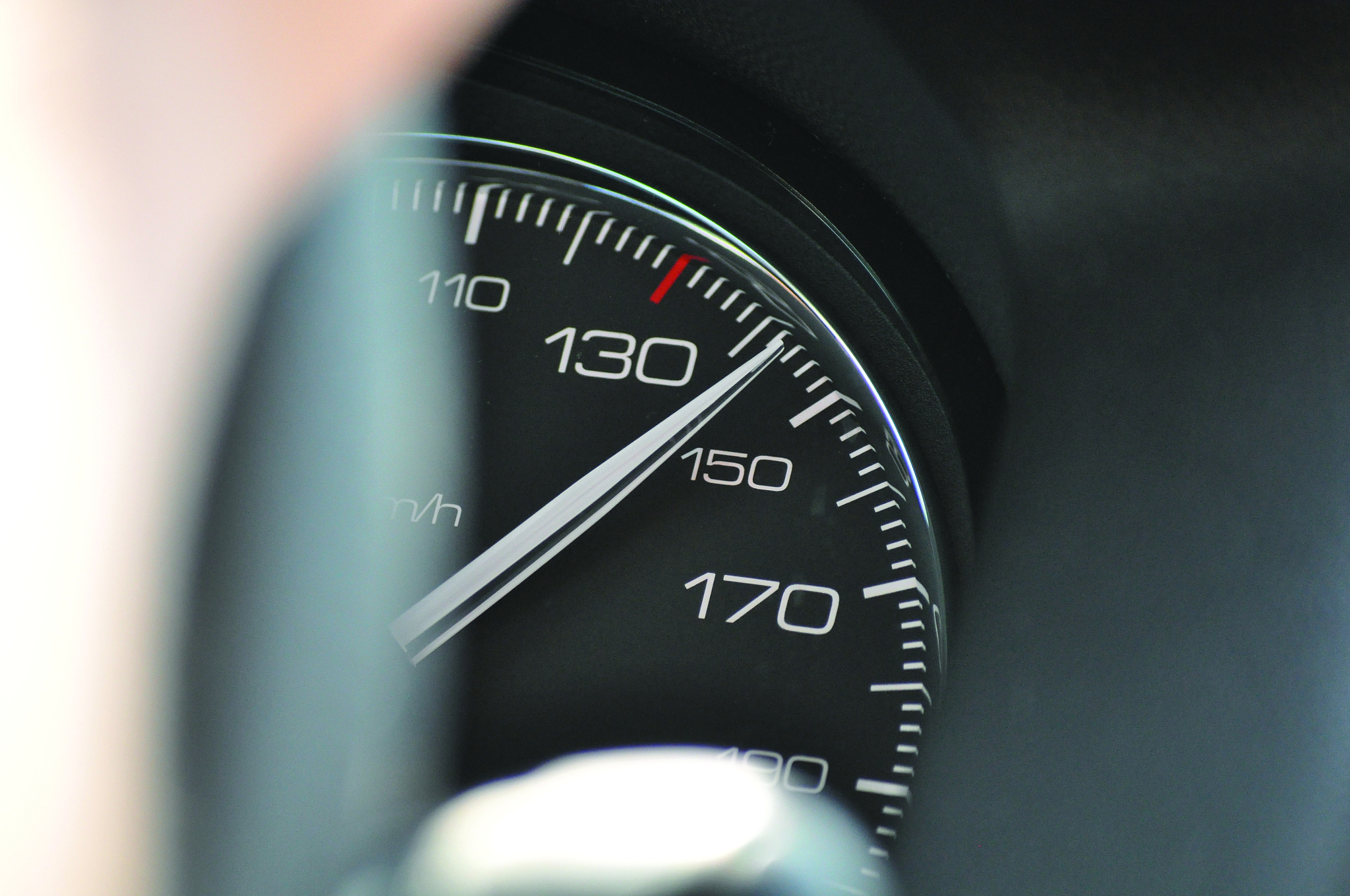 close up of car speed meter