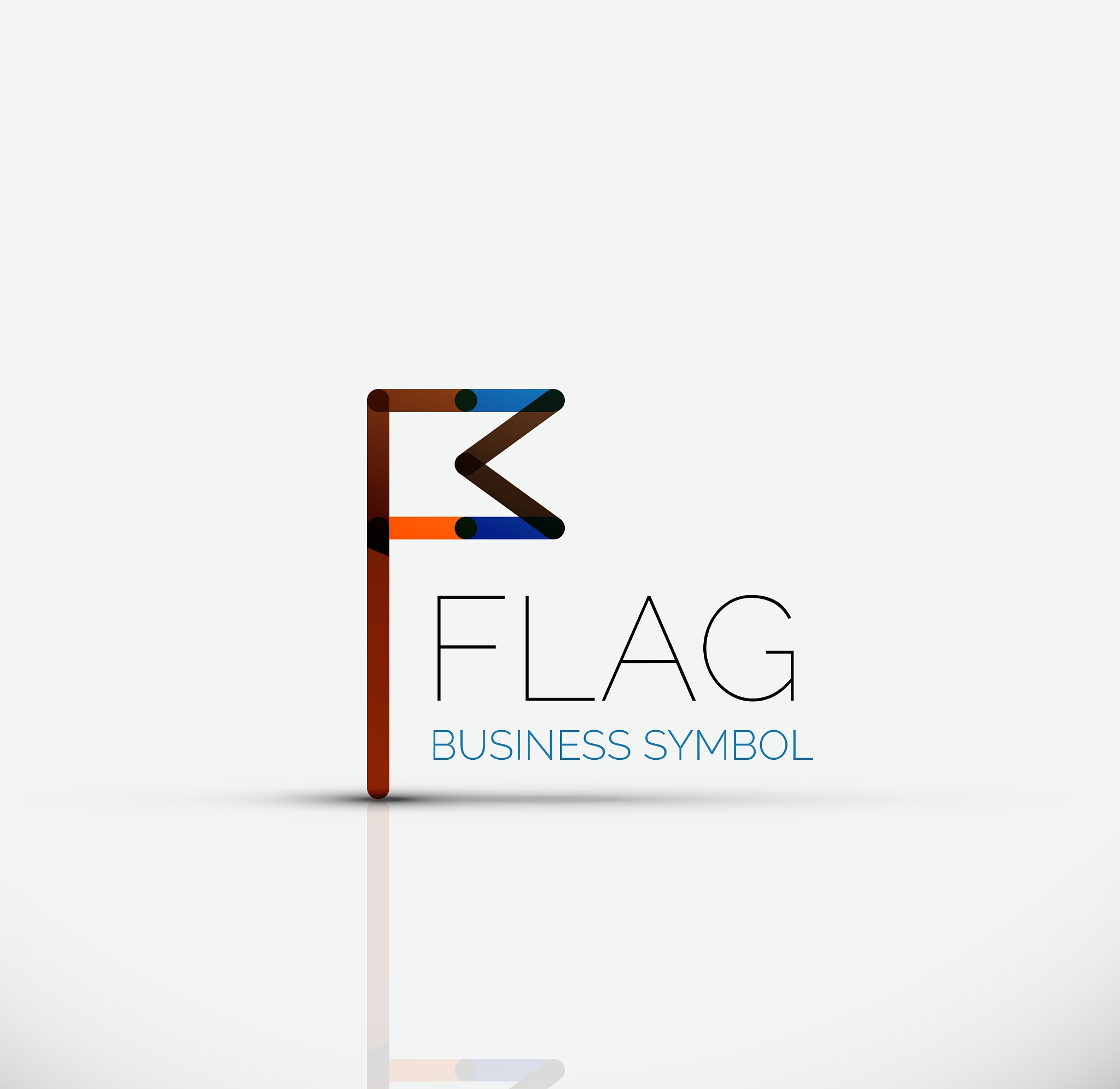 logo flag abstract linear geometric business icon