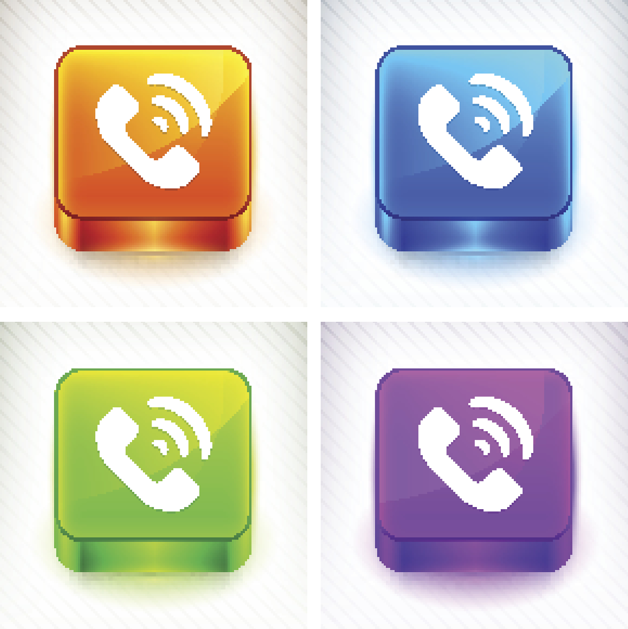 phone ringing on color square buttons