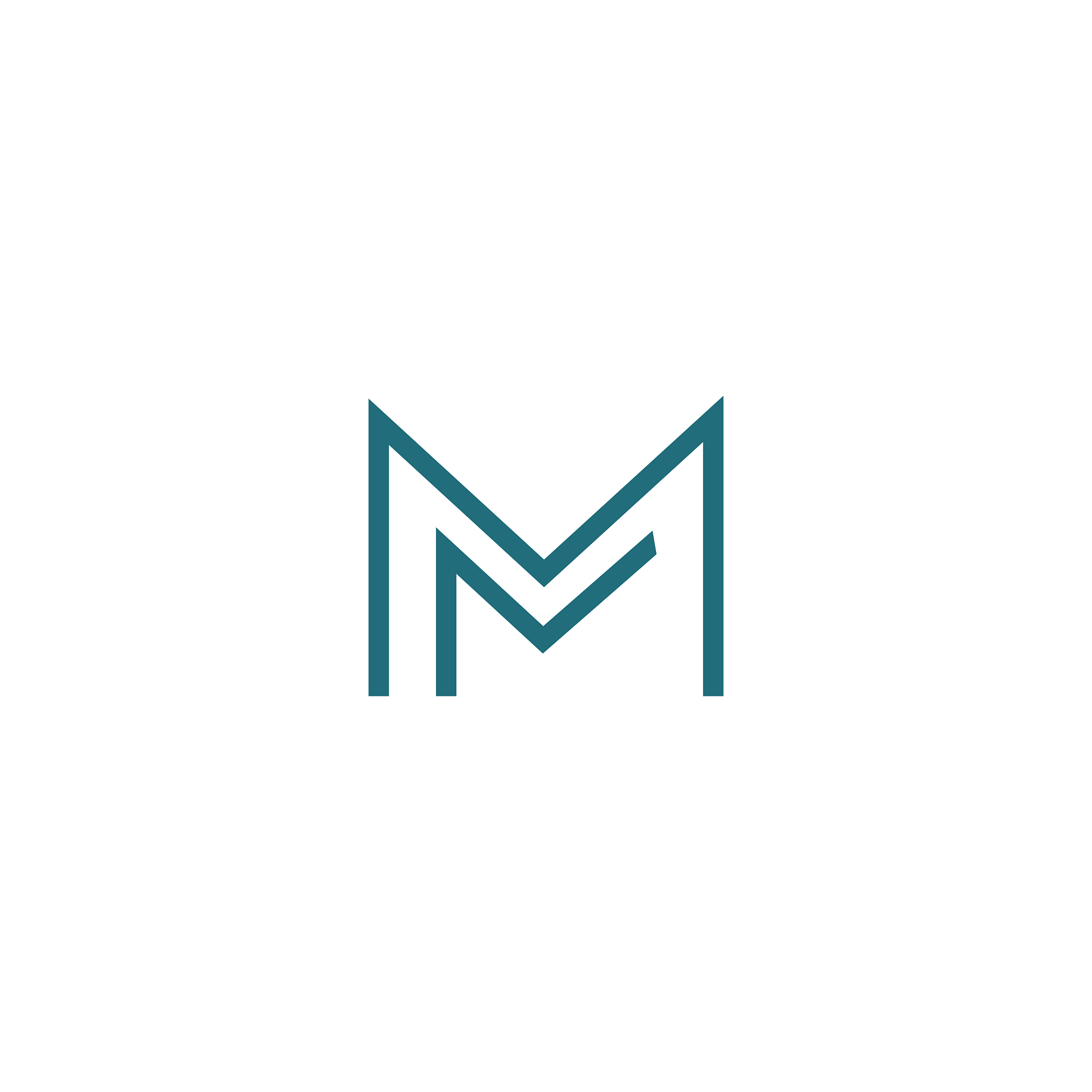 initial letter mn or nm logo design template