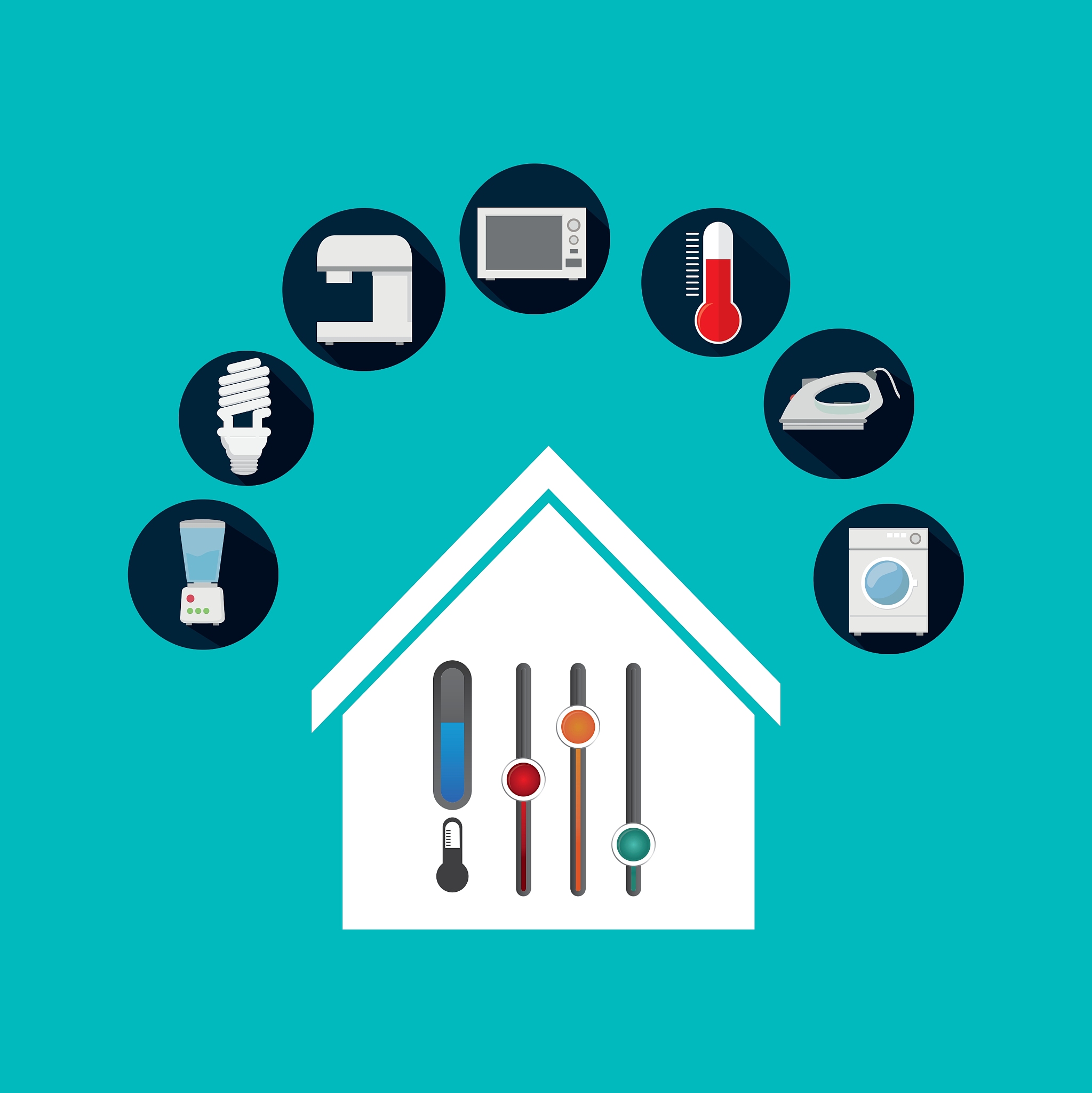smart home house icon set
