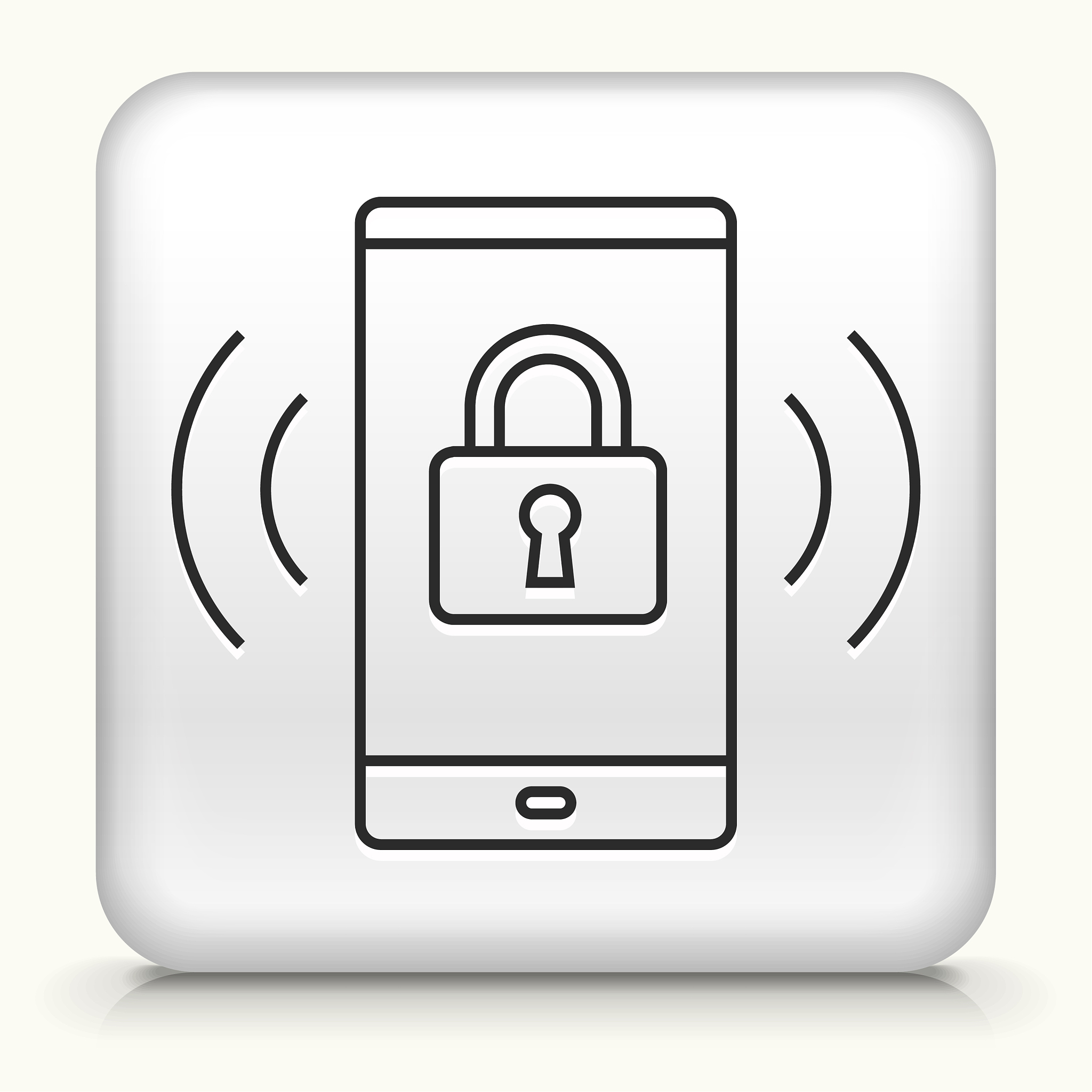 cell phone with lock icon