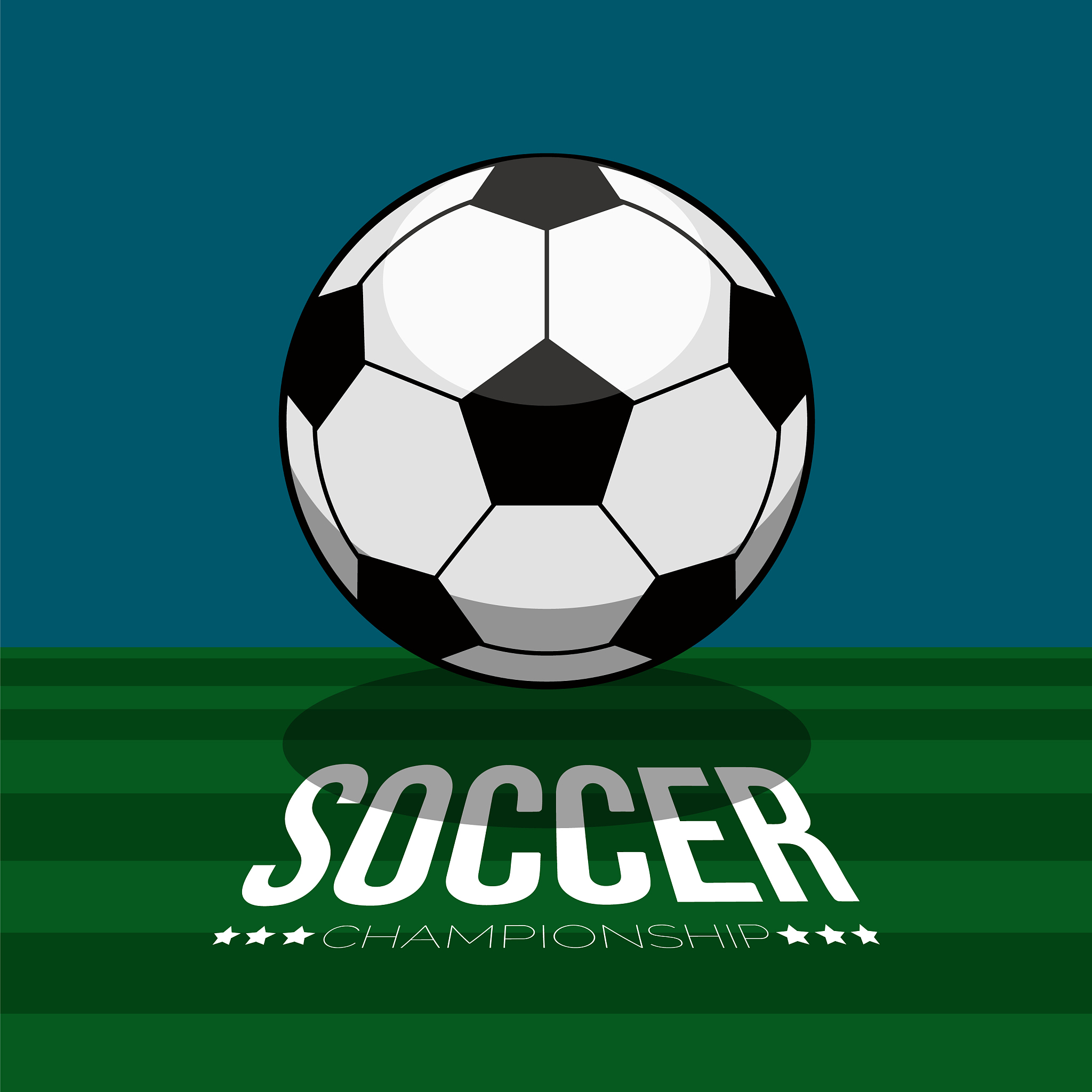 isolated soccer poster