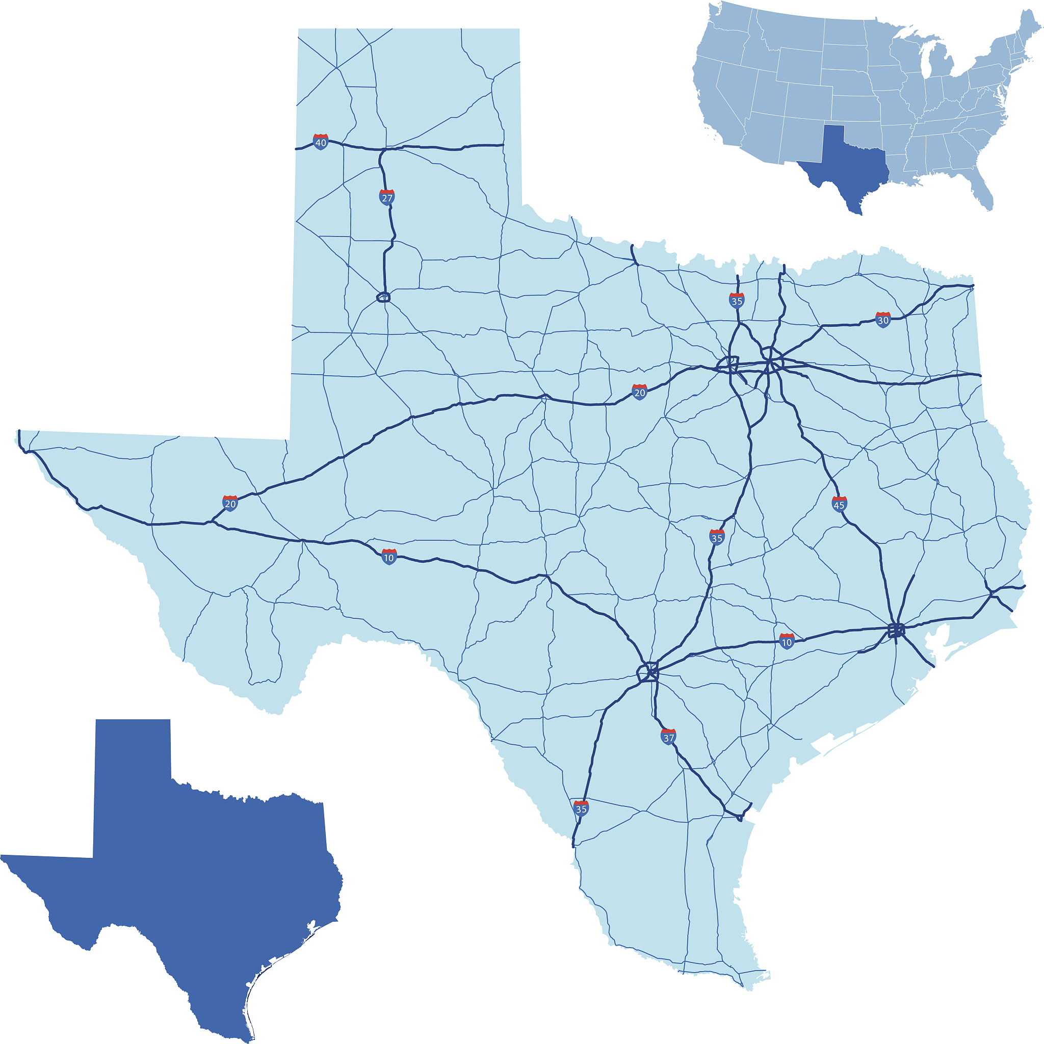texas road map
