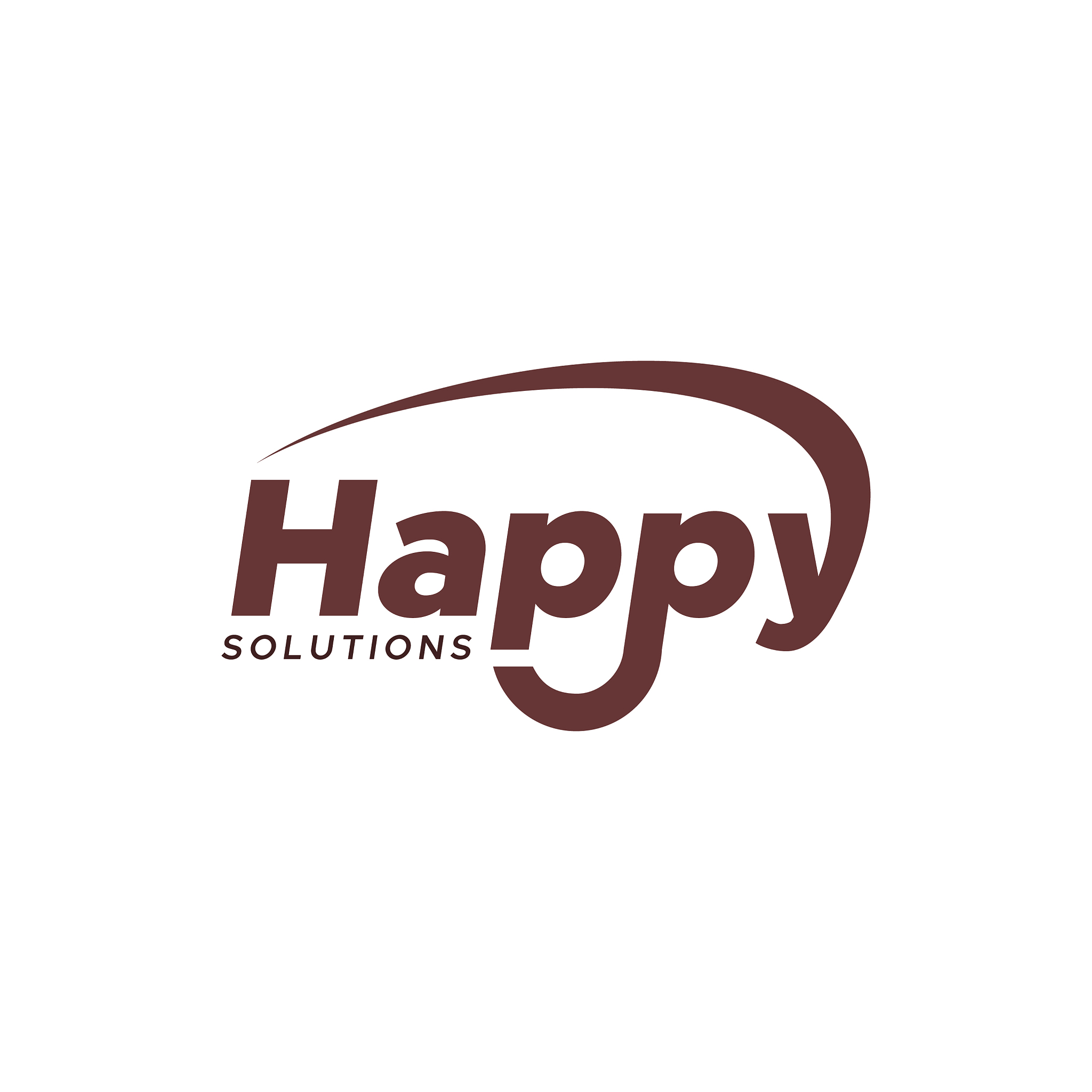 happy solutions text logo