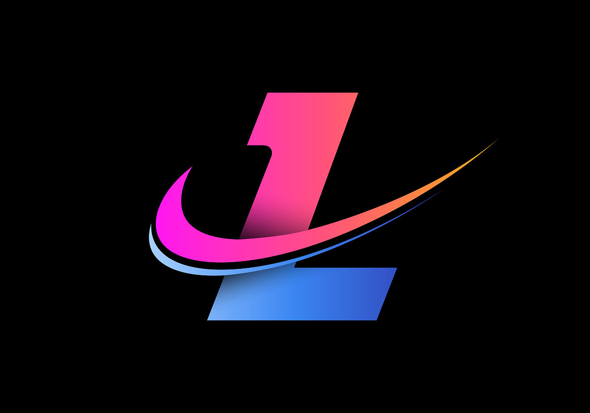 首字母l与一个swoosh标志模板.现代矢量标志类型的企业和公司的身份.
