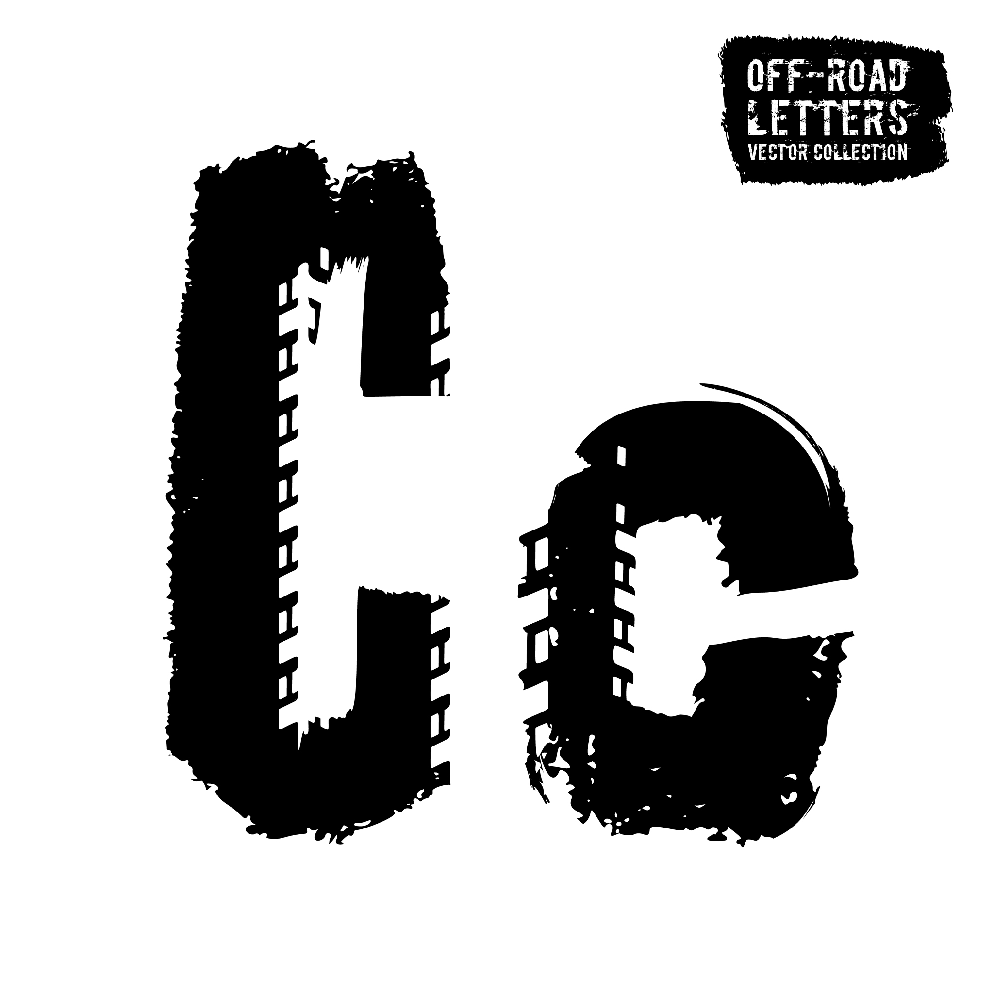 grunge tire letter