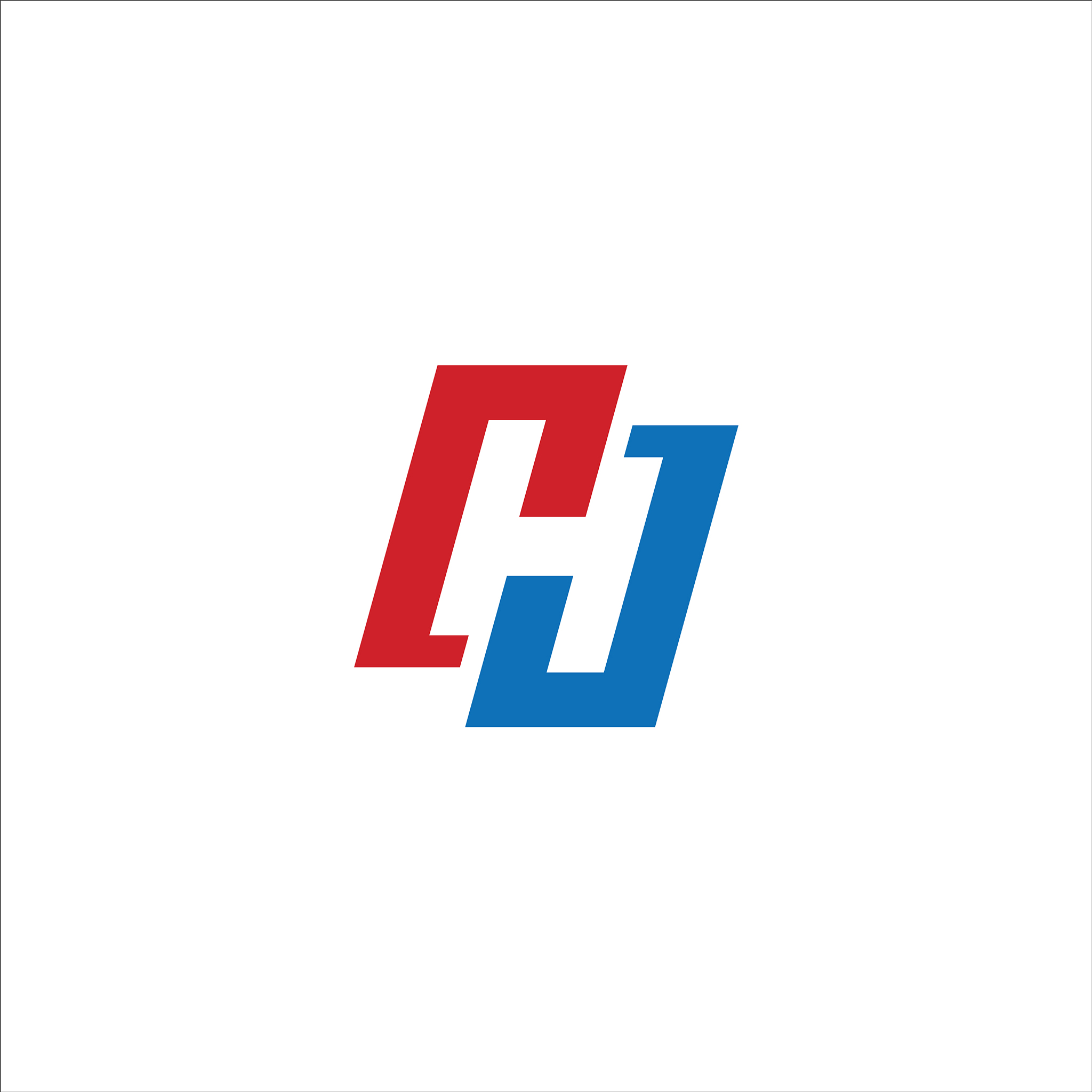initial letter h or hh logo design template
