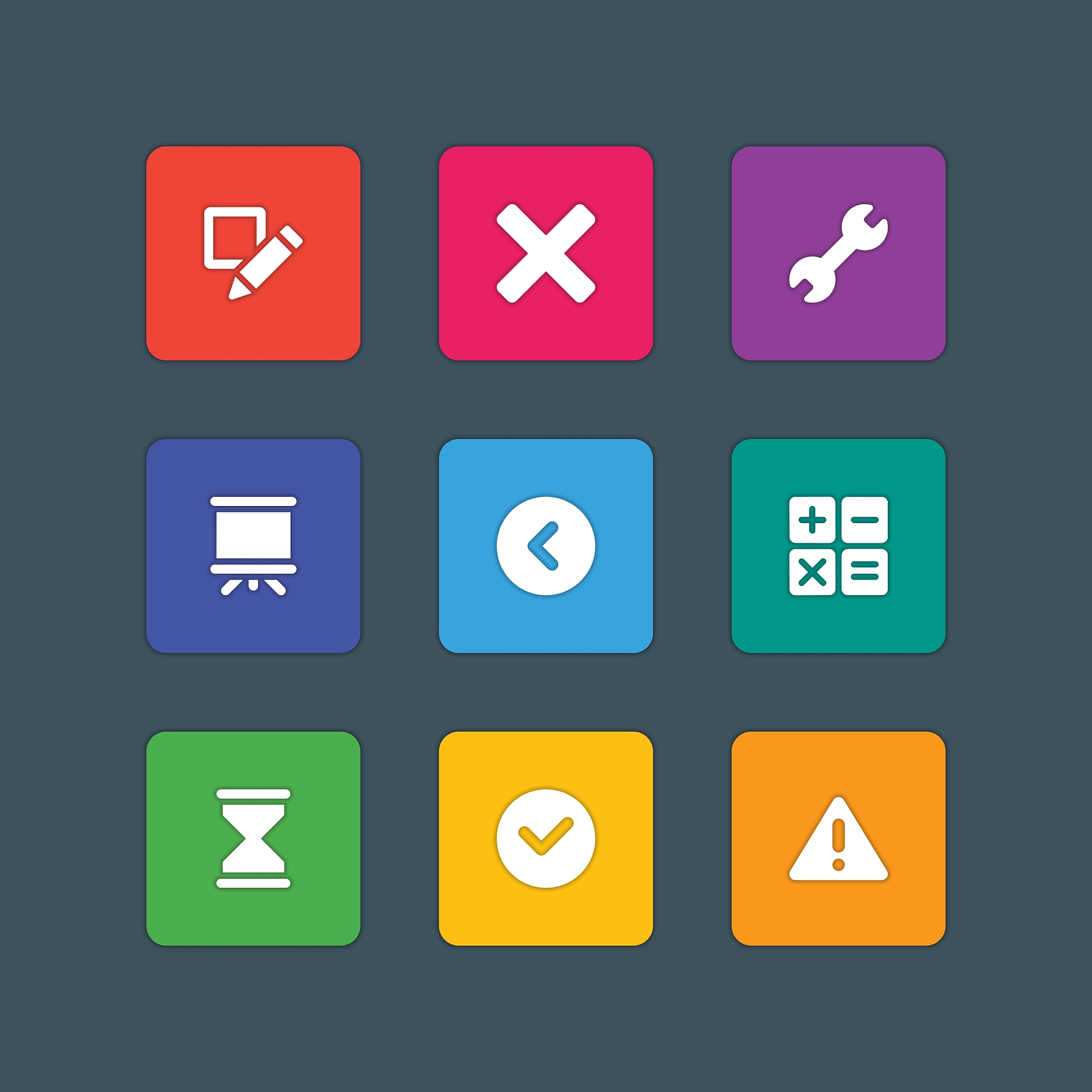 icons in material design style sign and symbols