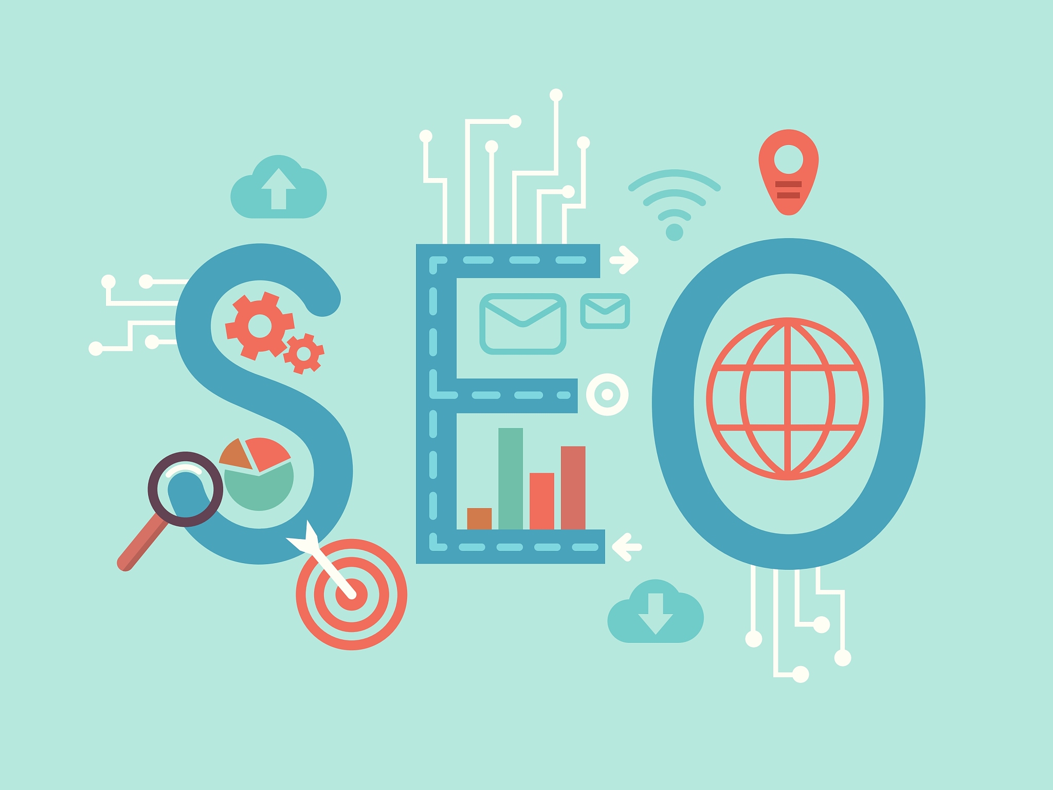 seo concept flat