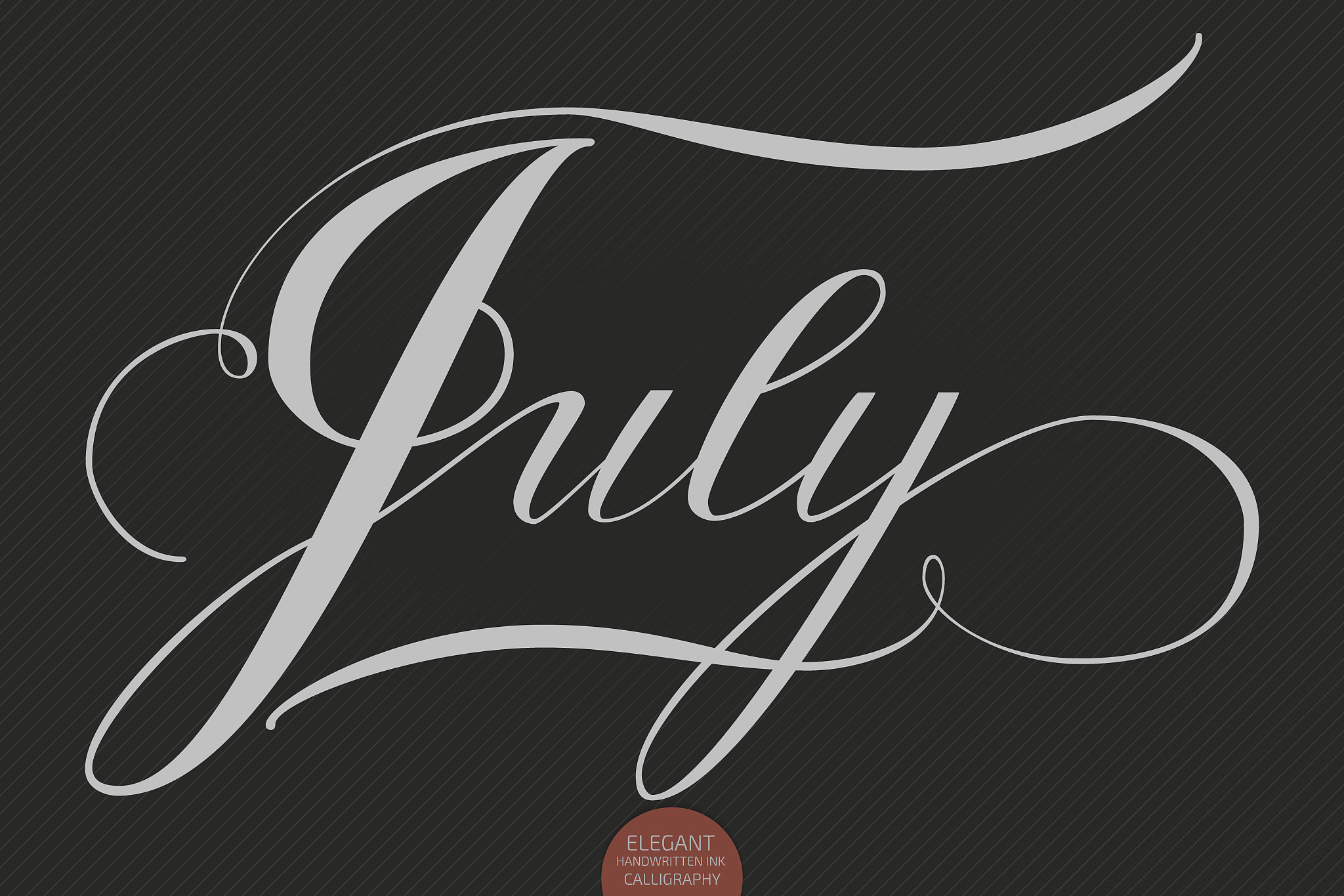 hand drawn lettering july. elegant modern handwritten calligraph
